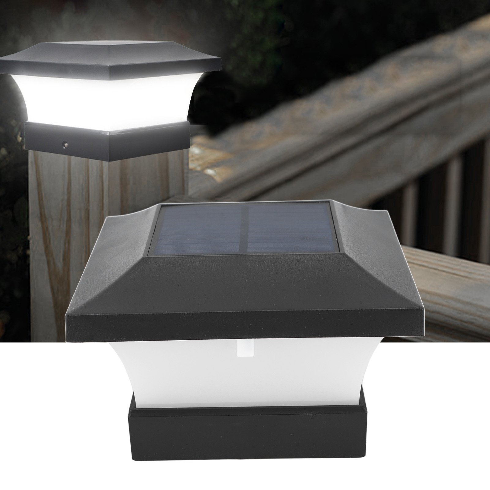 Wasserdichte Led-solarleuchte Für Außenzäune/verandapfosten, Ideal Für Gärten Und Höfe.
