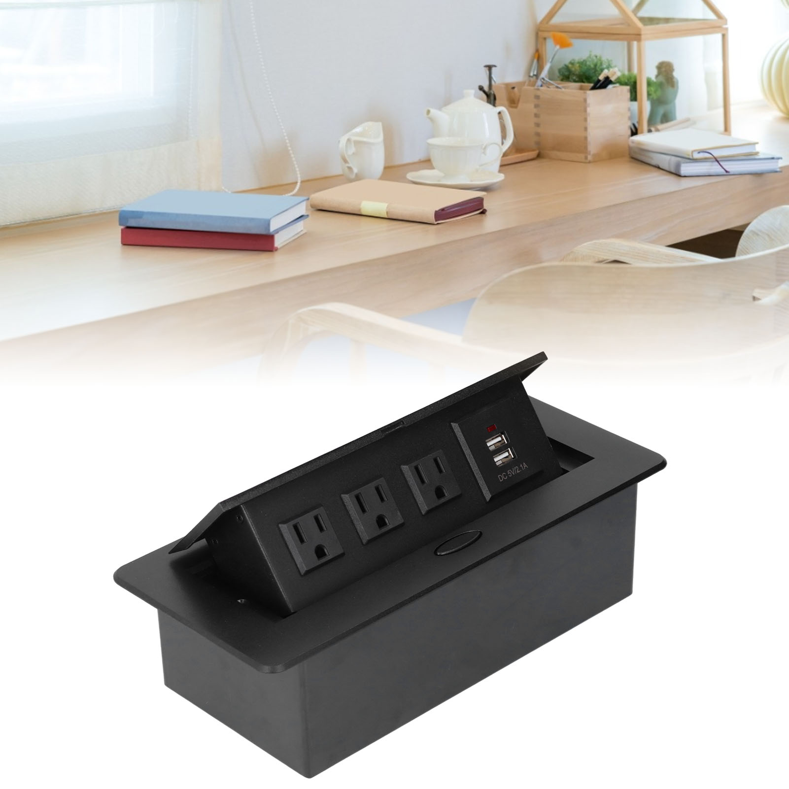 Versenkte, Verdeckte Tischsteckdosenleiste Mit Sanftem Auslösemechanismus Und Usb-ladefunktion, Ac250v 10a.