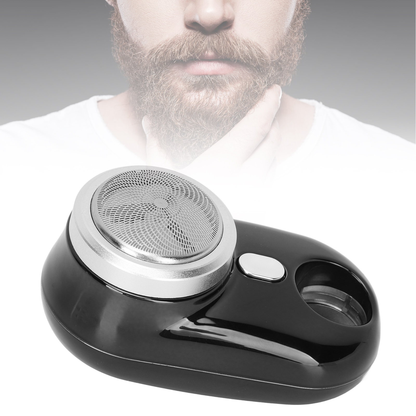 Mini-elektrorasierer Für Herren, Tragbar, Usb-aufladbar, Praktisch Für Unterwegs, Ideal Für Reisen, Barttrimmer, Geschenkidee, Schwarz