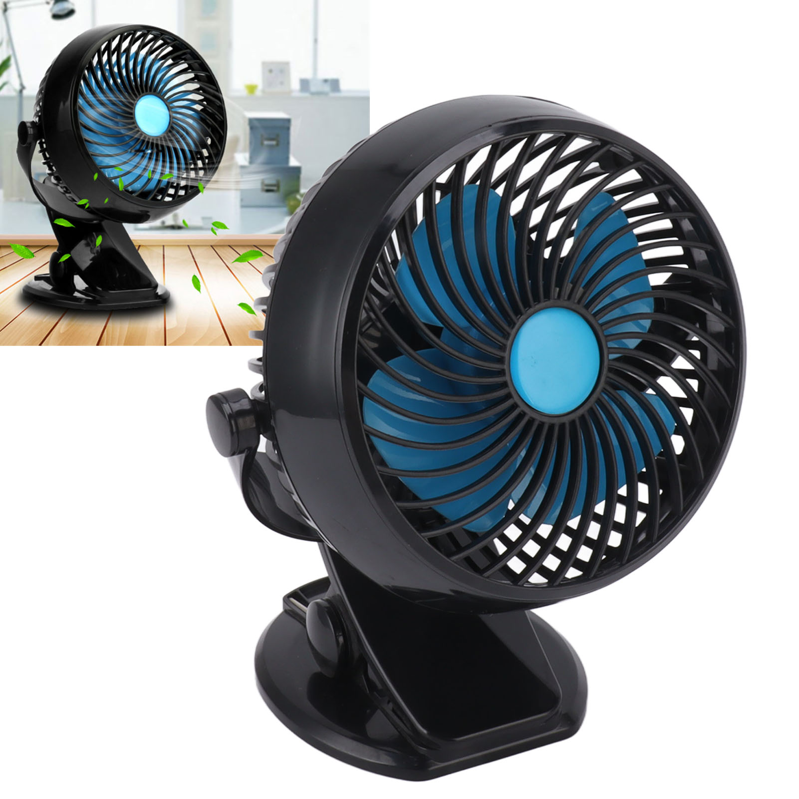 Clip-ventilator Mit Stufenloser Geschwindigkeitsregelung, Tischventilator, Tragbarer Trolley-ventilator, Wiederaufladbarer Ventilator, Leistungsstarker Clip, Leiser Usb-ventilator Zur Verwendung Im Be