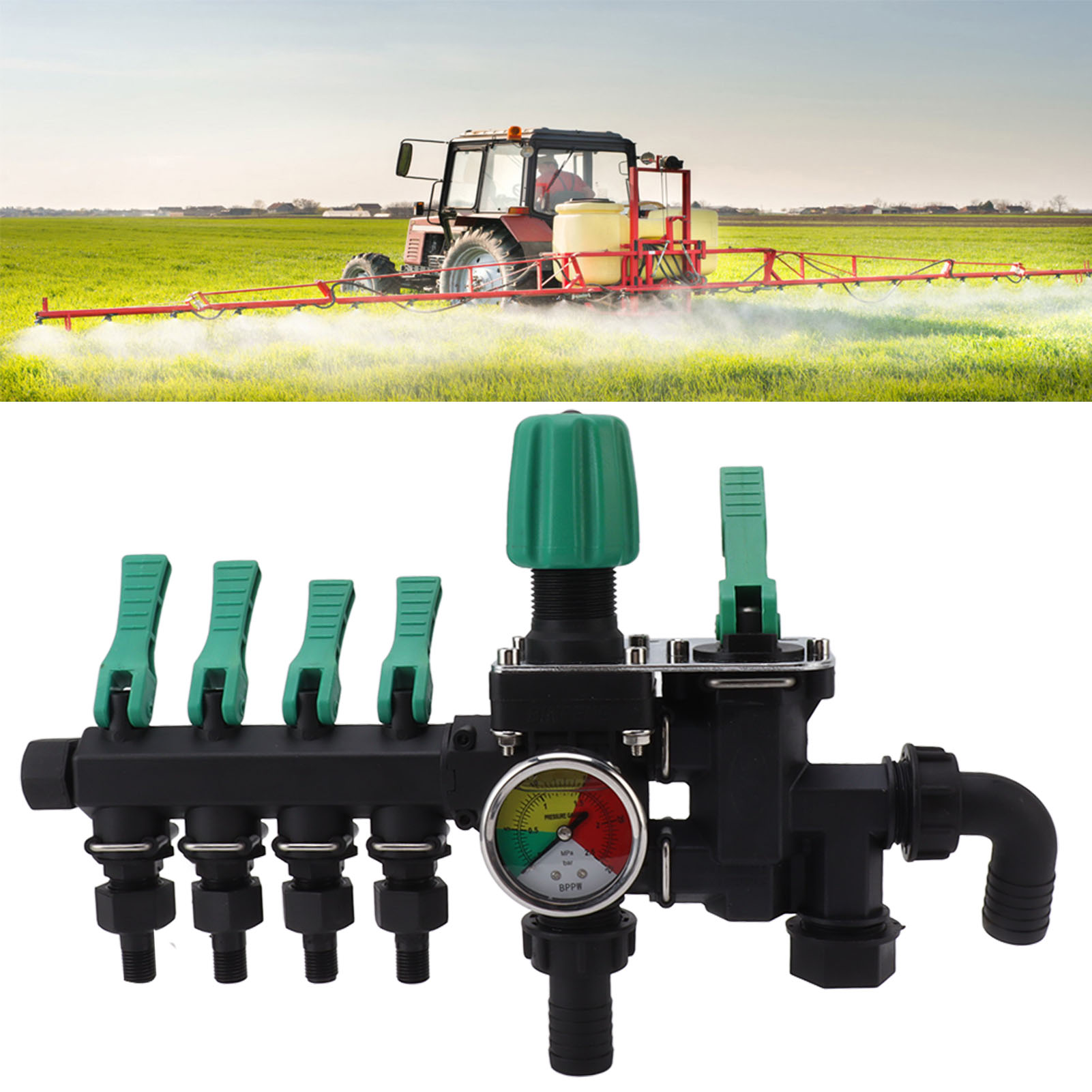 Hochdruckregler-hauptschalter Für Landwirtschaftliche Sprühgeräte, Steuerventilschalter Für Pflanzenschutzsprühgeräte, Vierwege-wasserverteiler Ohne Druckbeaufschlagung