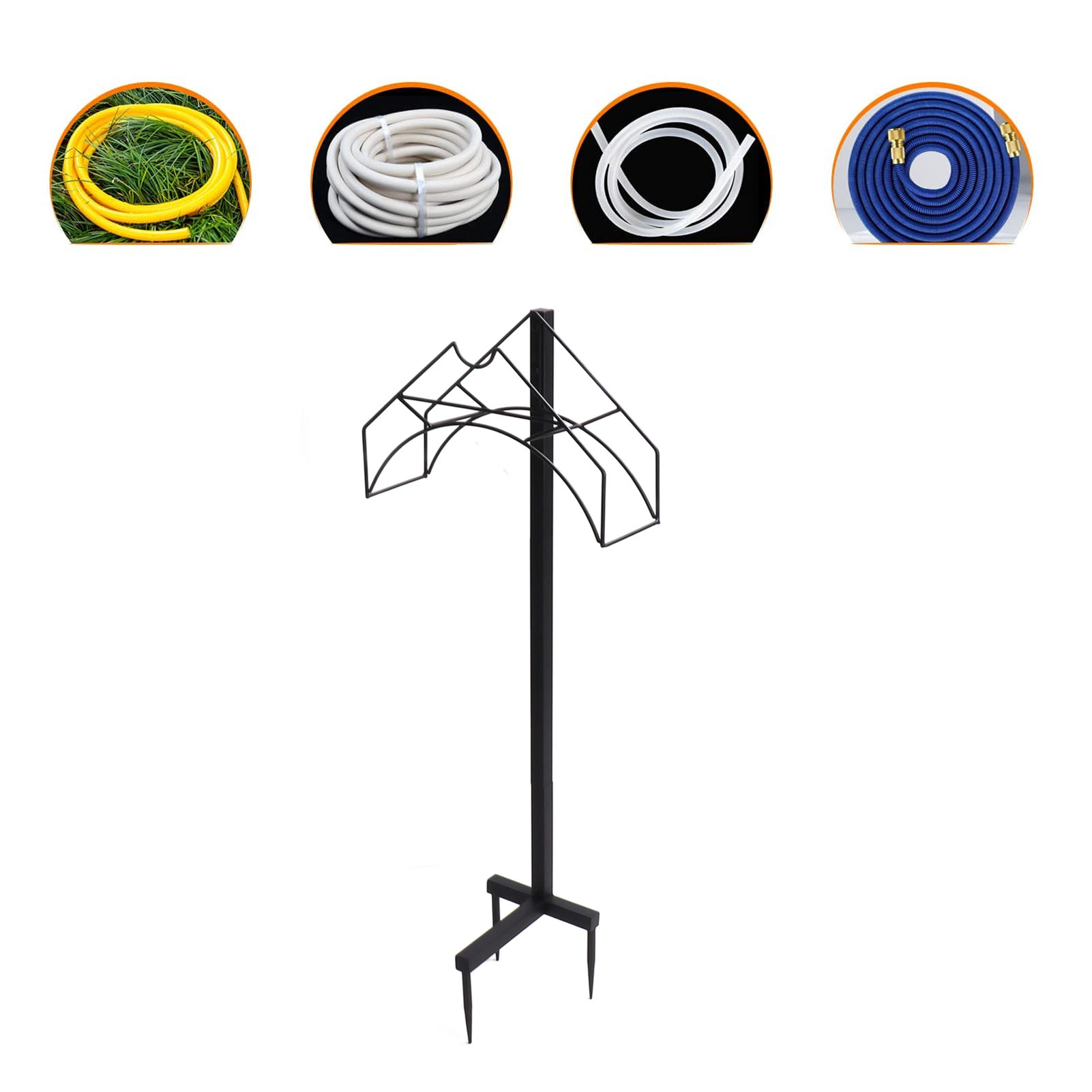 Gartenschlauchhalter, Abnehmbarer Gartenschlauchhalter Aus Metall, Vertikaler Gartenschlauchaufbewahrungshaken B
