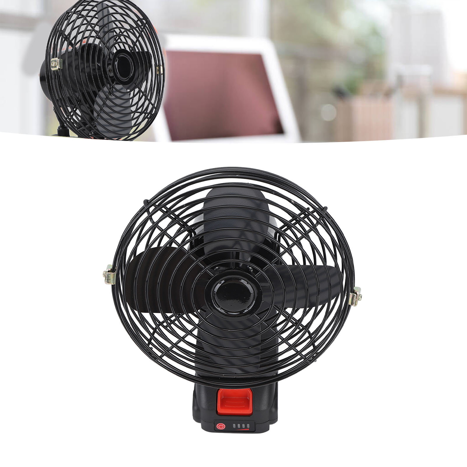 Universalventilator, Outdoor-ventilator, Leistungsstarker Tragbarer Ventilator, Haartrockner, Lithiumbatterie, Europäischer Standard 100-240 V, 8 Zoll, Eine Batterie Und Ein Ladegerät.
