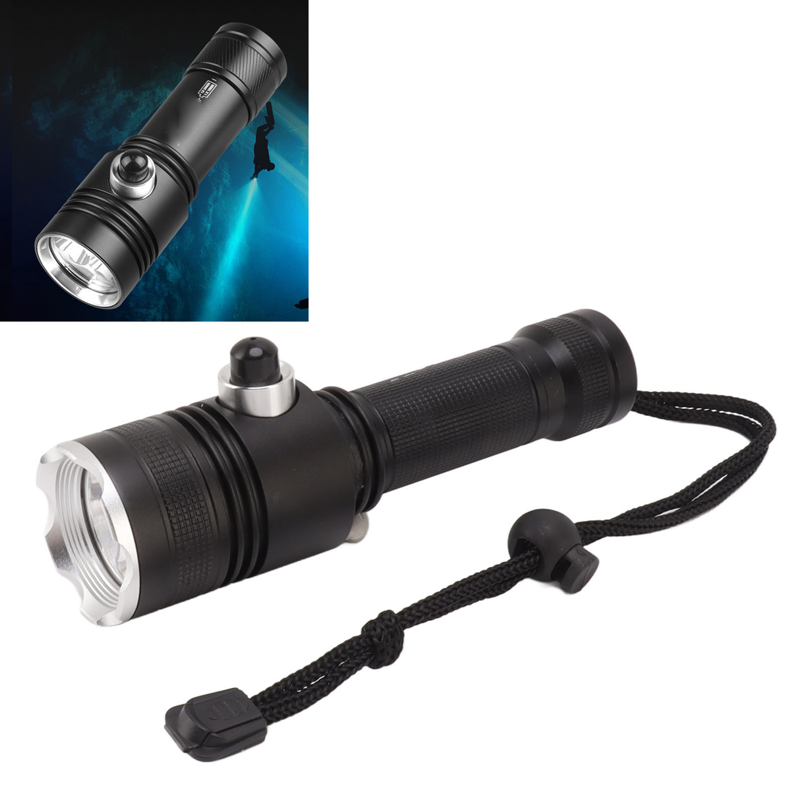 Hochleistungs-unterwasserlampe Mit 1000 Lumen, Professionelle Wasserdichte Langstreckenlampe Für Tiefseetauchgänge