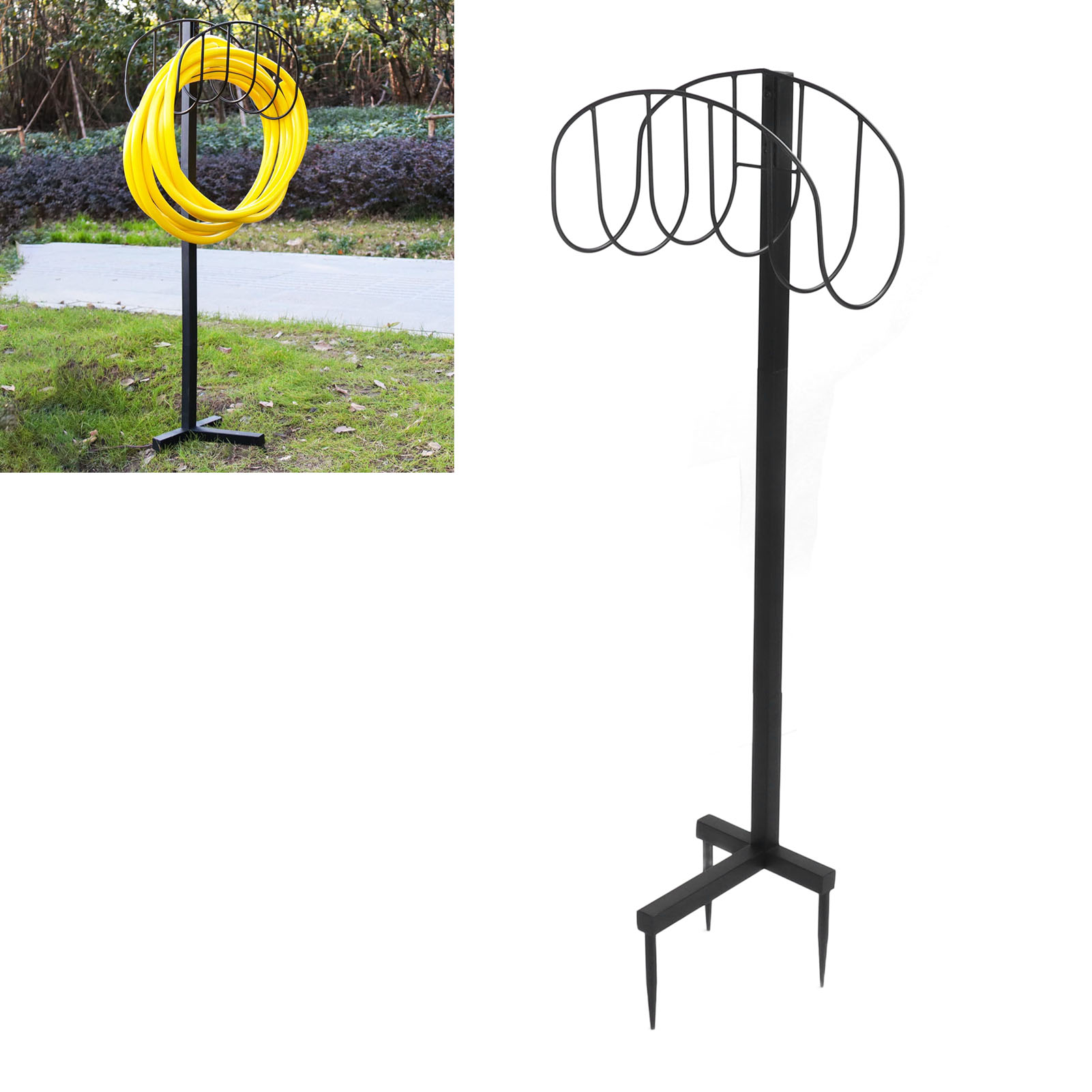 Gartenschlauchhalter, Abnehmbarer Gartenschlauchhalter Aus Metall, Vertikaler Gartenschlauchaufbewahrungshaken C