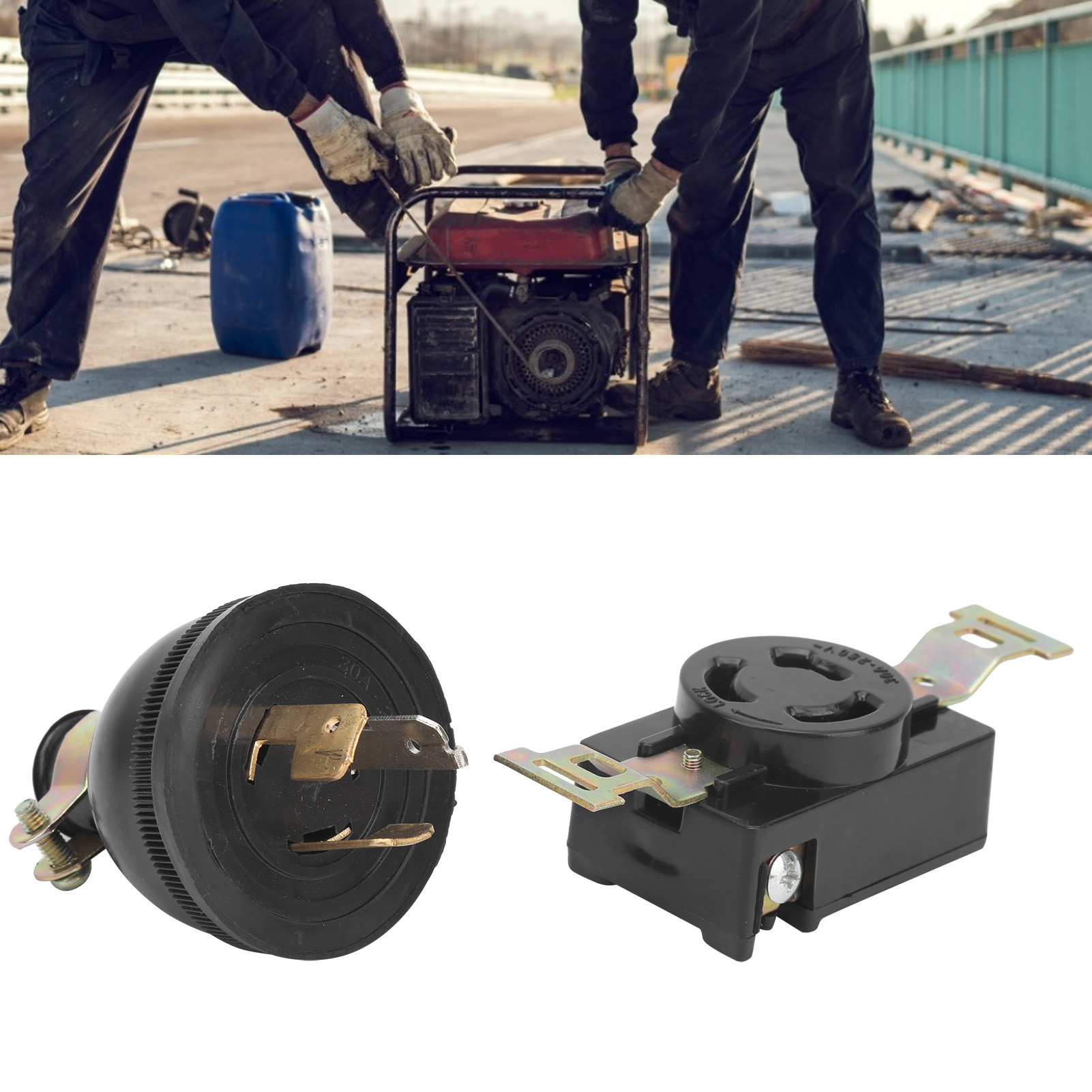 Benzingeneratorteile, Dieselmotorteile, 3/5/6,5/8 Kw, Einphasiger Reiner Kupfer-dreipolstecker Und -buchse Ac220 V Mit Drei Löchern.