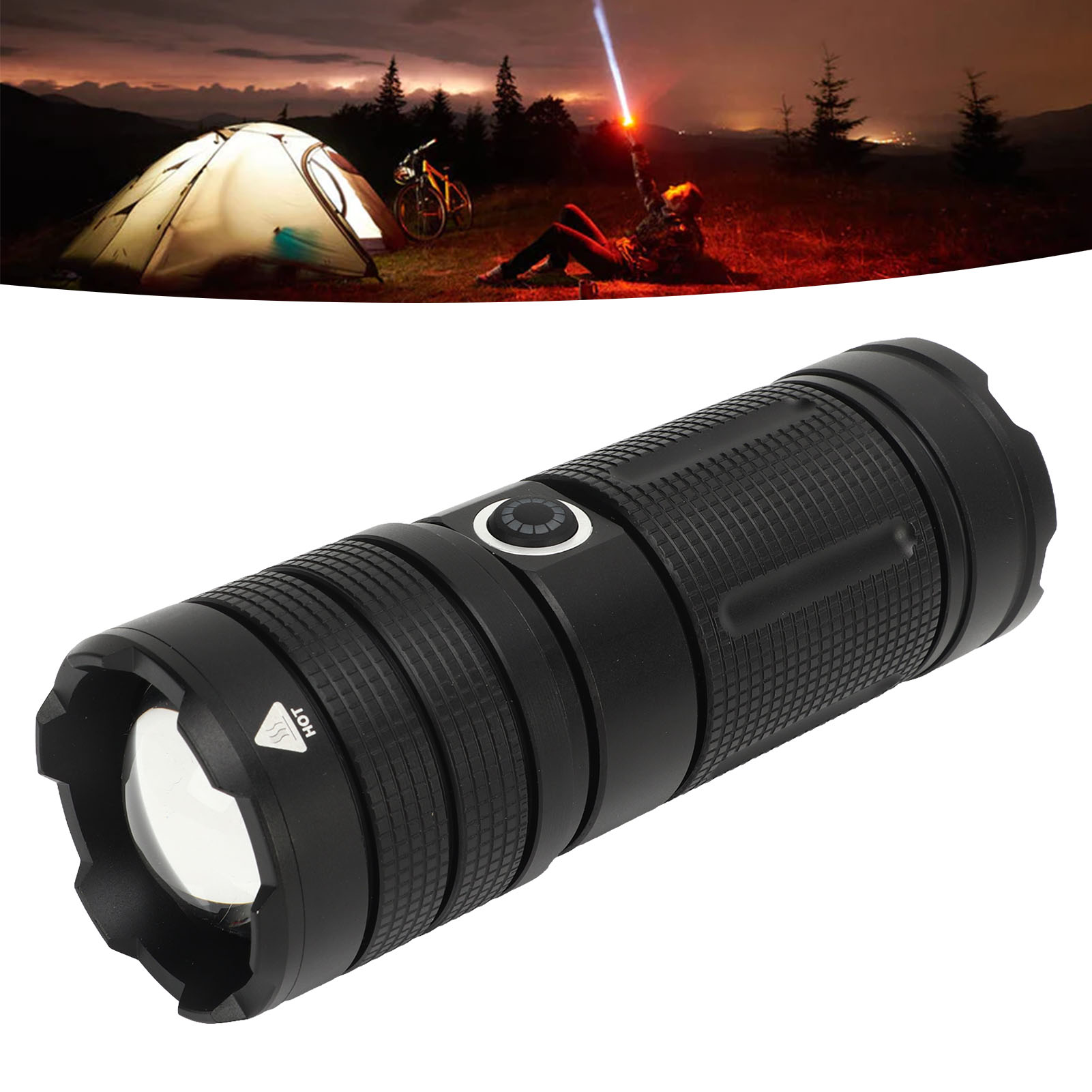 Wiederaufladbare Taschenlampe Mit Hohem Lichtstrom (120.000 Lm), Ultrahelle Led-taschenlampe Mit Vorder- Und Rücklicht, Hochleistungstaschenlampe Für Notfälle Beim Camping Und Jagen.