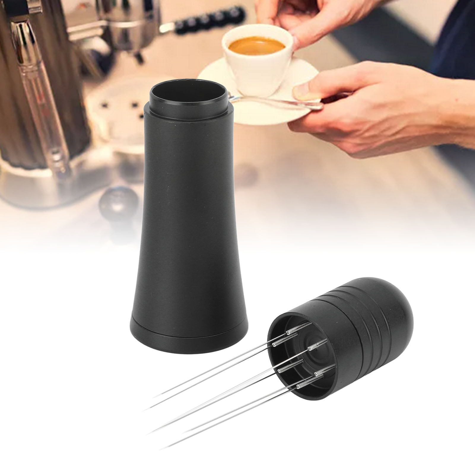 Rundkopf-kaffeedosiernadel, Zubehör Für Kaffeemaschinen, Dosierer, Pulverdosierer Mit Nadel, Schwarz