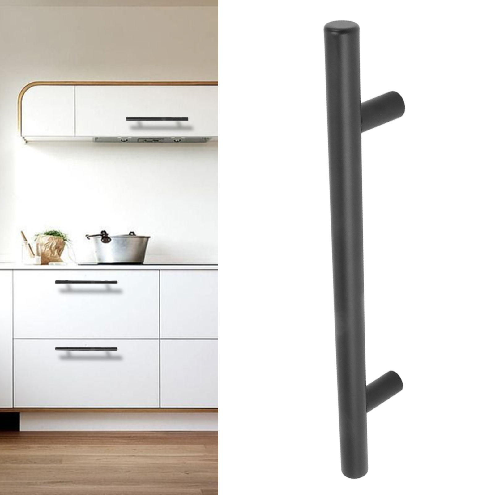 Set Mit 10 T-förmigen Edelstahlgriffen Für Schrank-, Küchenschrank- Und Schuhschranktüren Und -schubladen