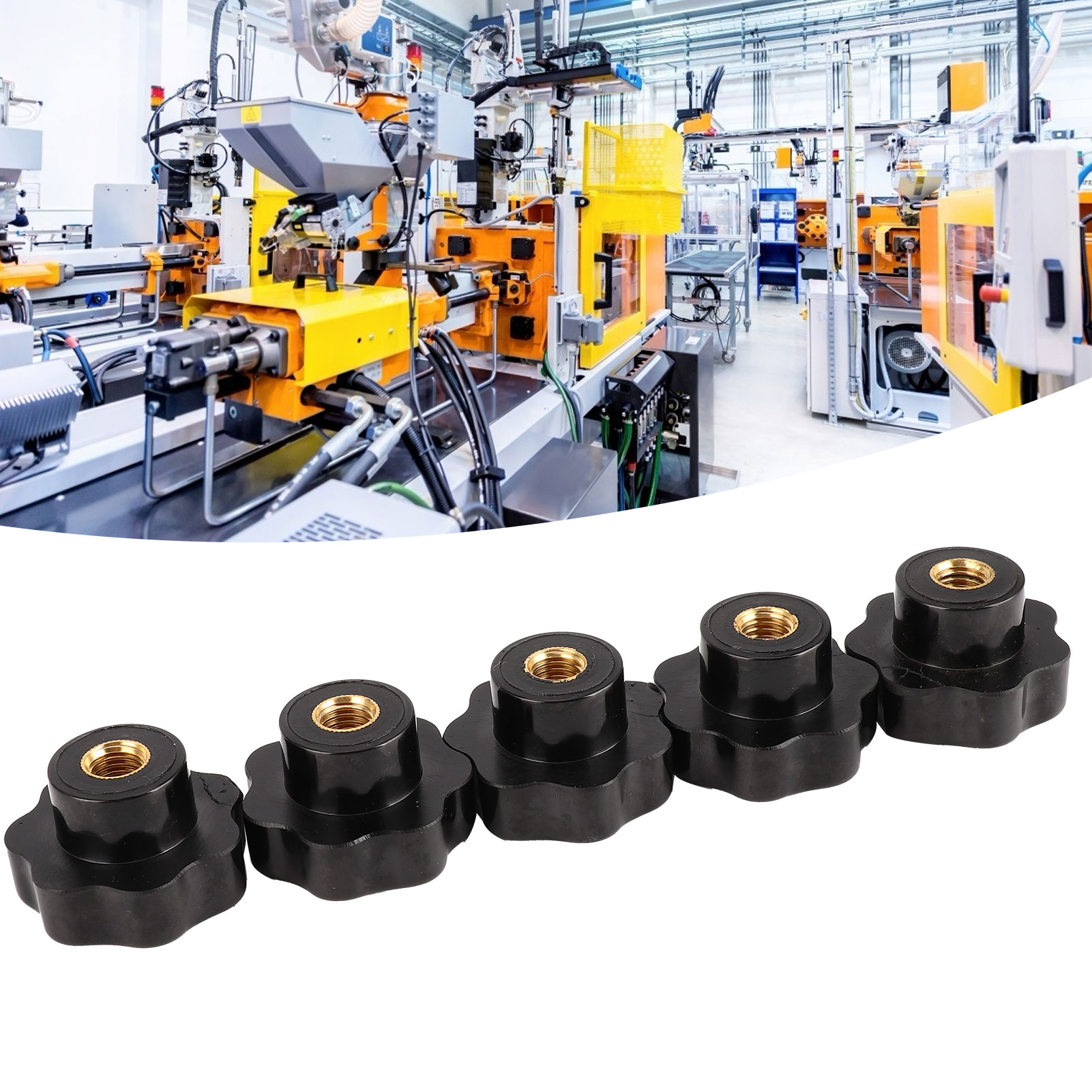 5 Siebenzackige Griffe Für M1250-industriemaschinenmuttern