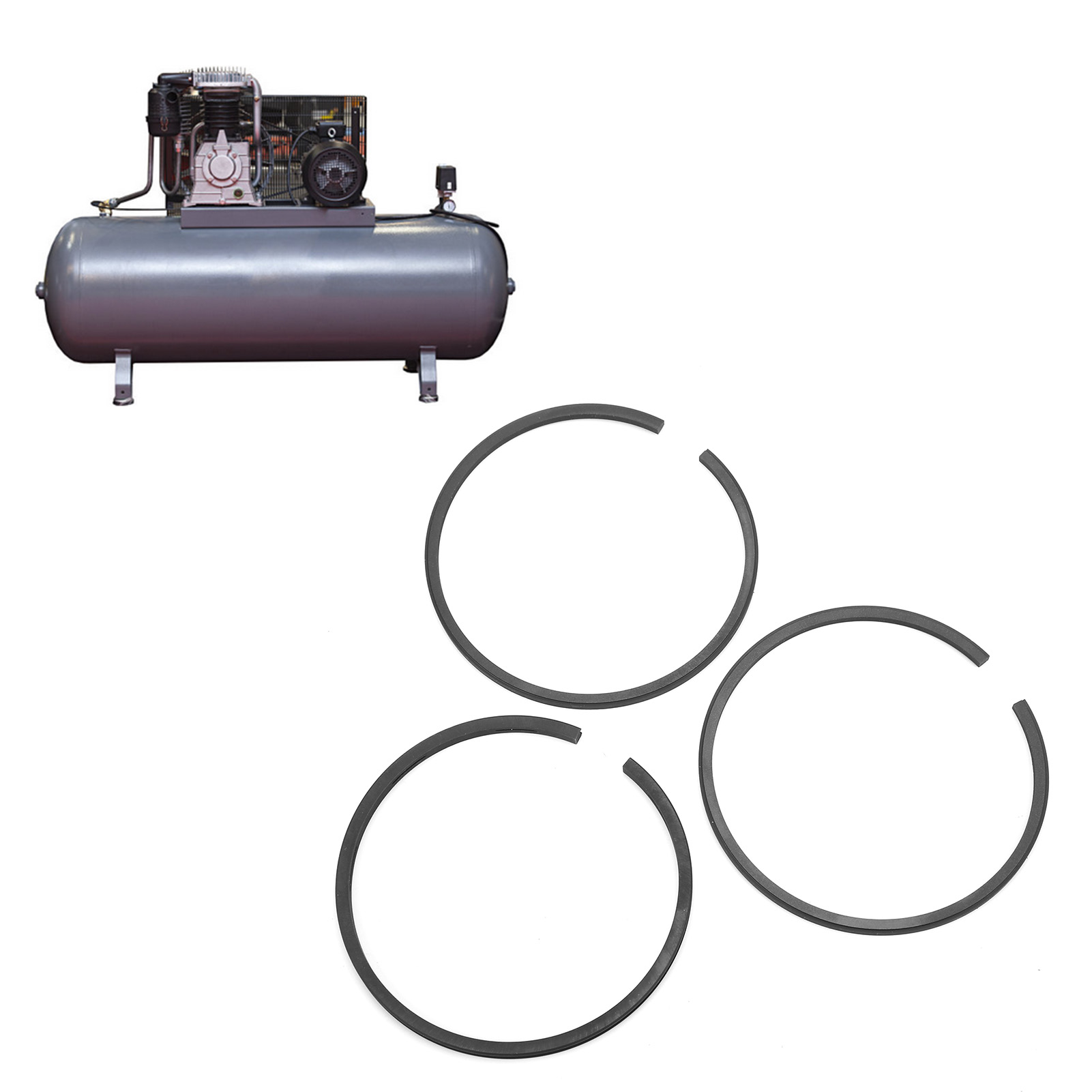 90 Kolbenringe, Drei Ringe, Yizheng 4kw/7,5kw Motor, Luftkompressor-/pumpenteile 0,6/8/0,9/8.