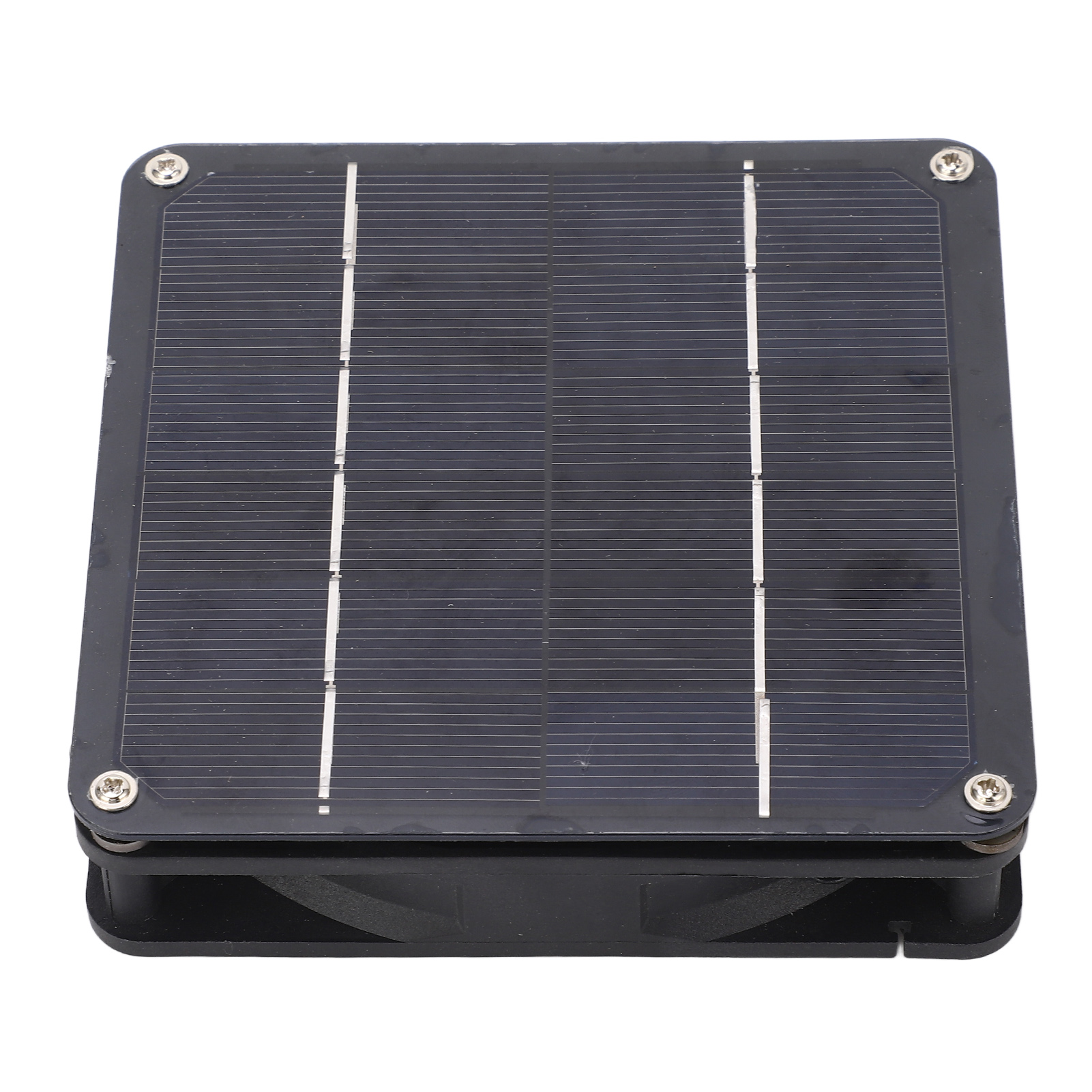 20-w-monokristalliner Solarventilator, Schwarzer Tragbarer Ständer, 14 X 14 X 3 Cm, Ideal Für Reisen, Belüftung Im Freien, Gewächshäuser Und Andere Räume.
