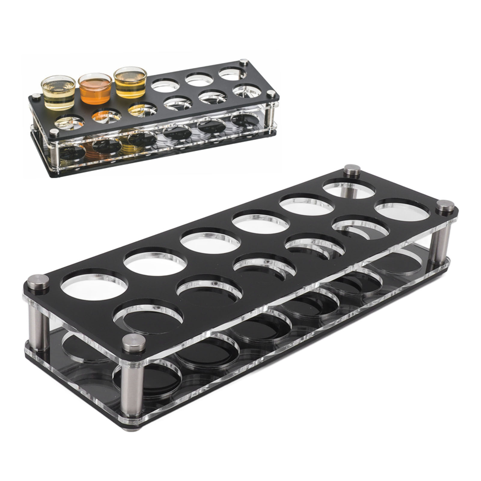 Acryl-kugelförmige Glashalter, Schnapsglashalter, Spirituosenglashalter, 2x6, Set Mit 12 Glashaltern.
