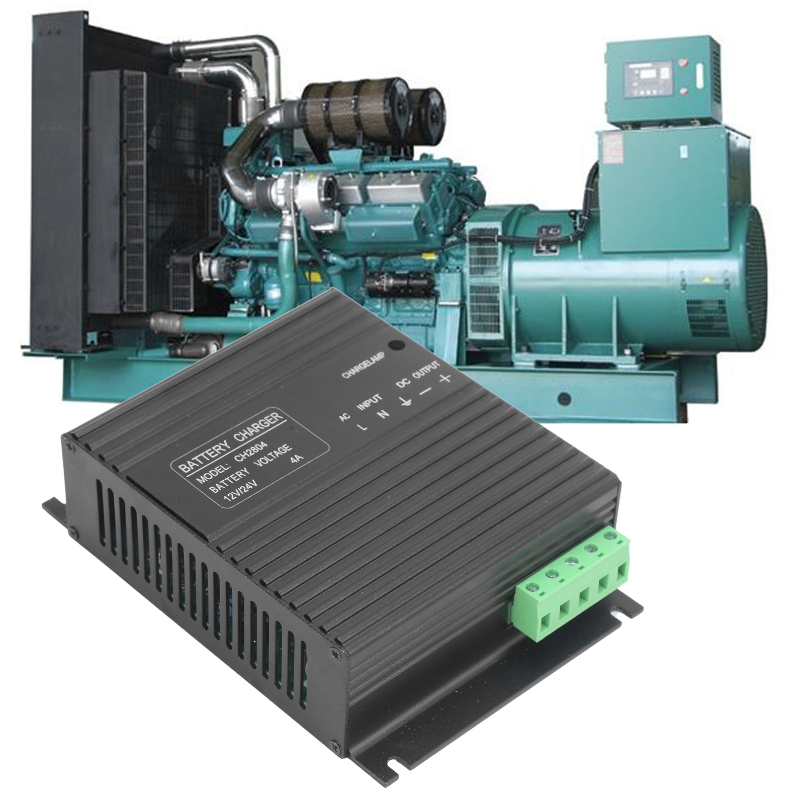 Ch2804 Batterieladegerät Für Ac160277v Dieselgeneratoren, Universelles Dc12v/24v Batterieladegerät Mit Automatischem Start