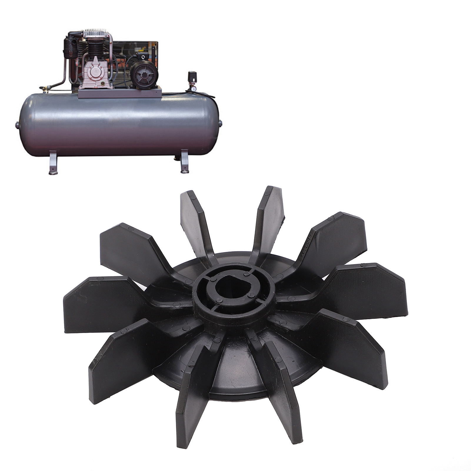 1p Lüfterflügel, 14 Mm Welle, 135 Mm Außendurchmesser, Zubehör Für Kleine Luftkompressoren, Direktantriebsmotor Für Lüfterflügel.