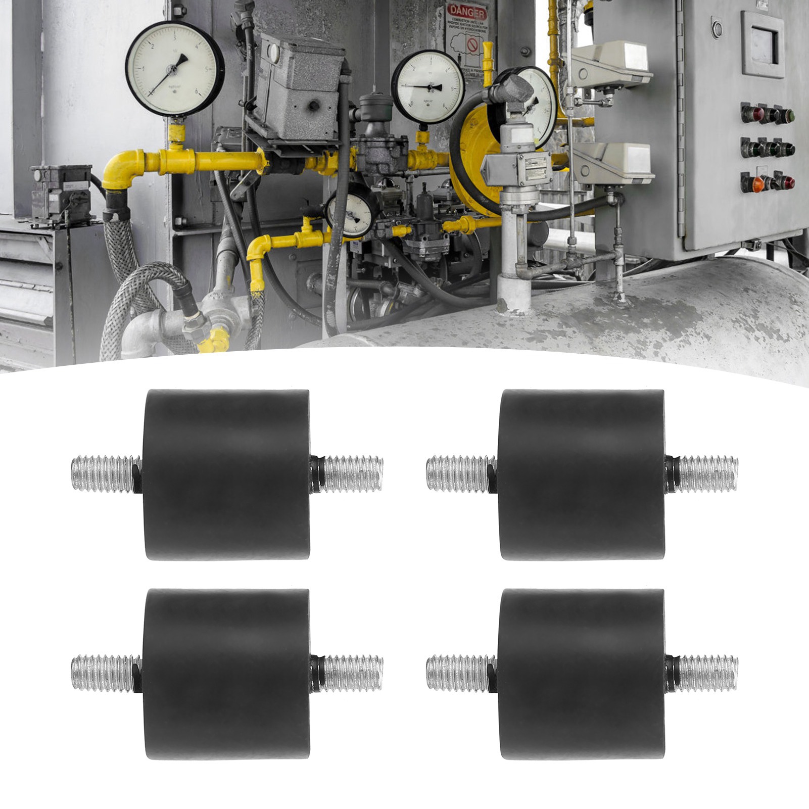 Gummifüße Mit Schraubgewinde Für Leise, Ölfreie Luftkompressoren Vibrationsdämpfende Füße Vibrationsdämpfende Säulen Zubehör Für Luftkompressoren Antivibration M6