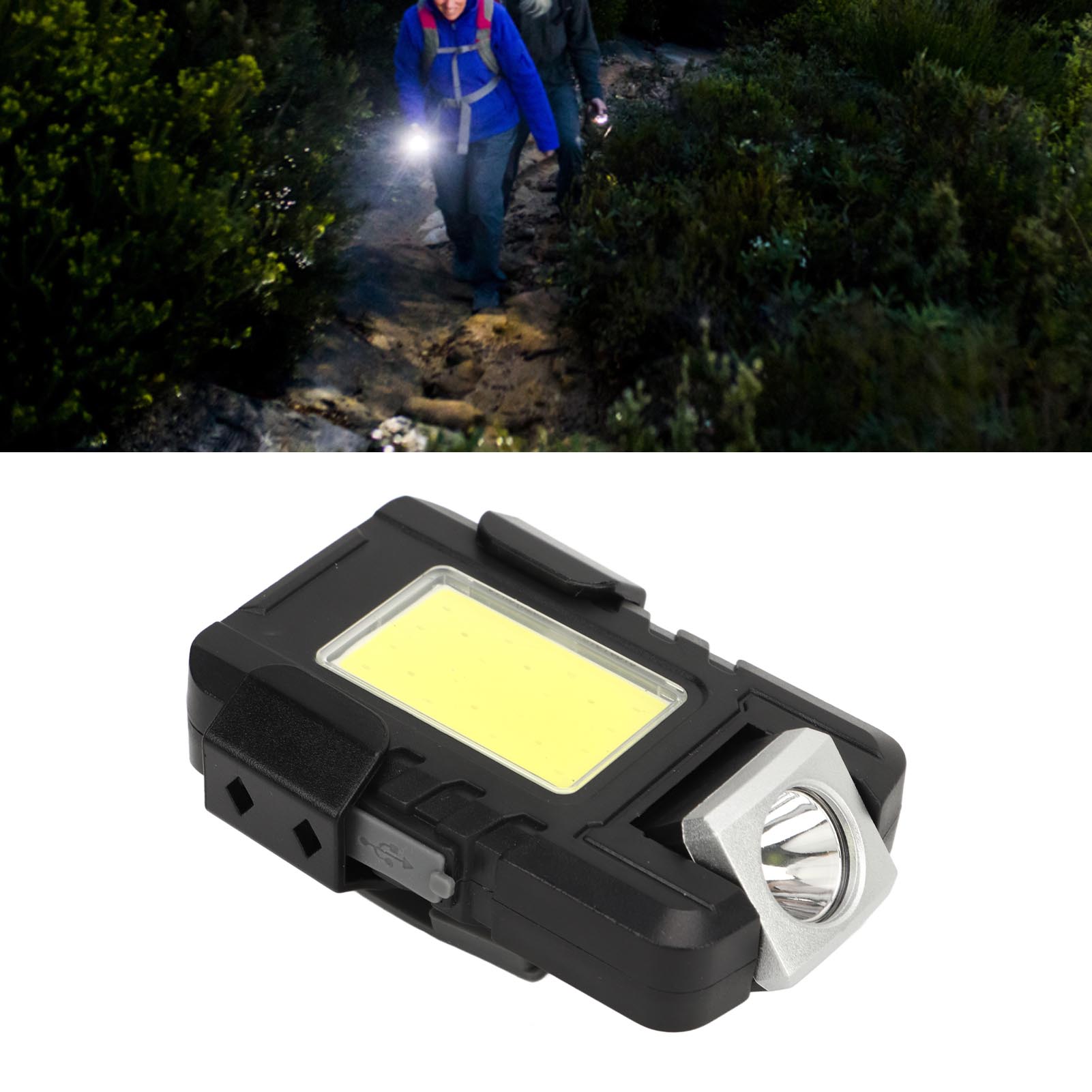 Multifunktionale Led-laufleuchte Mit Magnetischem Kleiderclip, Tragbare Arbeitsleuchte Mit Silikonband, Outdoor-nachtangelleuchte, Hochleistungs-stirnlampe, Inspektionsleuchte