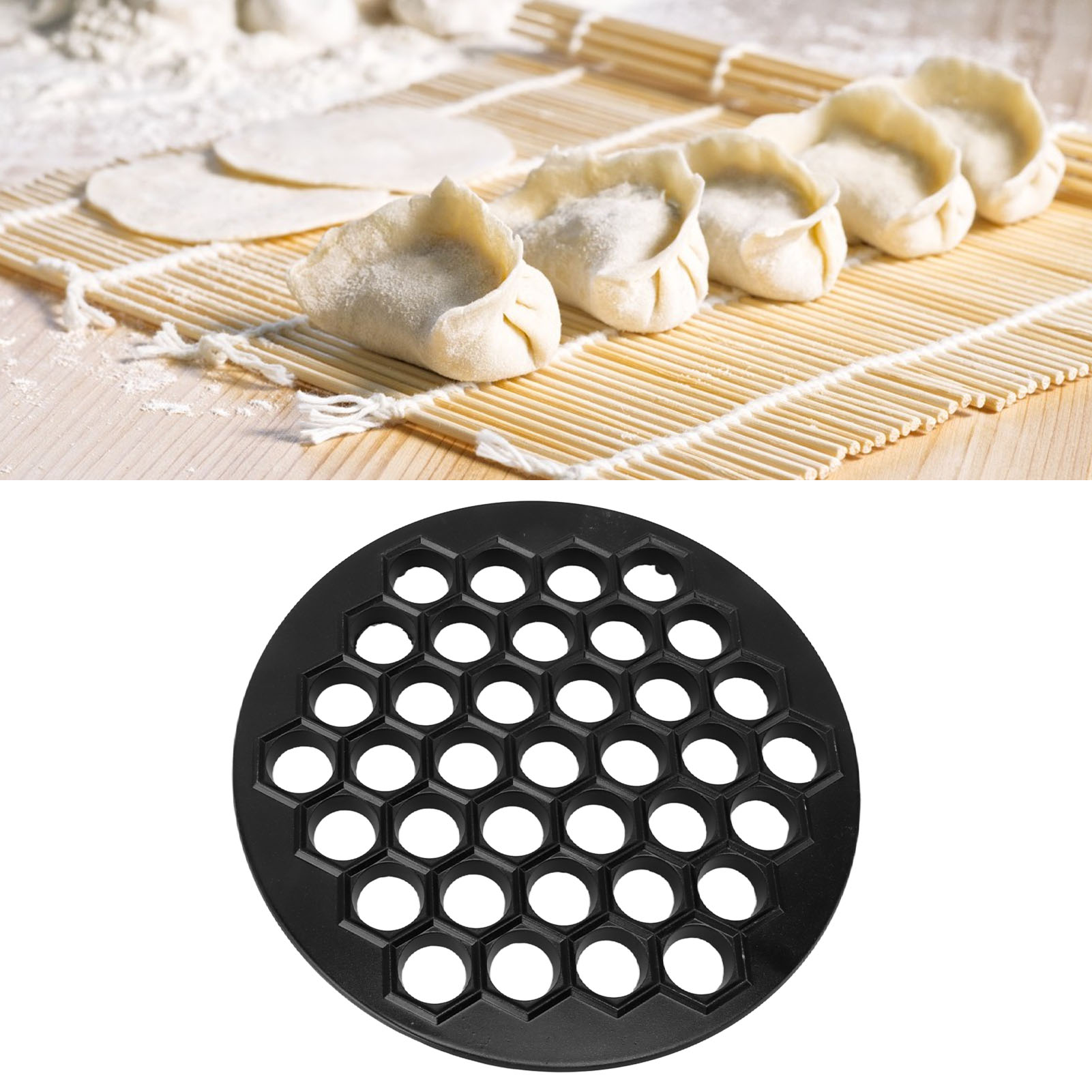 37-loch-ravioliform, Schwarze Wonton-raviolimaschine