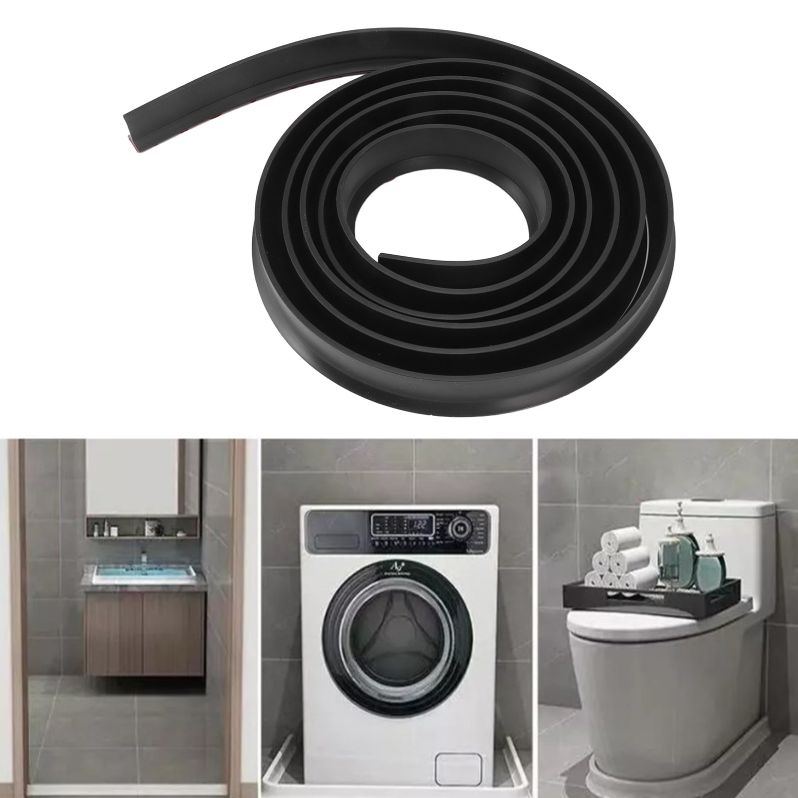 Flexible Dichtungsleiste Zur Trennung Von Wasser Und Trockenheit Im Badezimmer, Flexible Dichtungsleiste Für Die Toilettentürschwelle, Dichtungsleiste