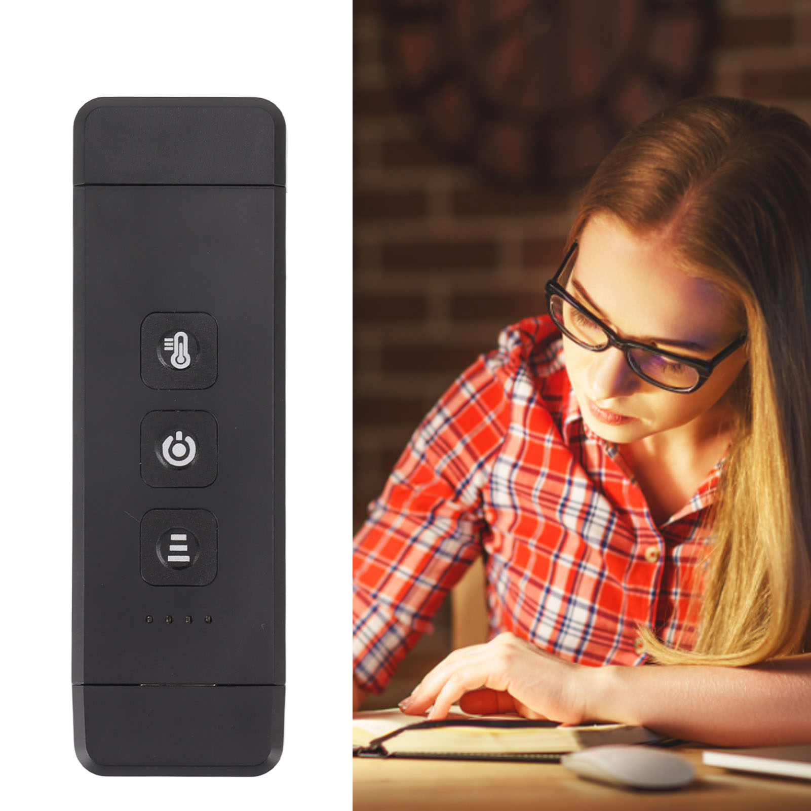 Ansteckbare Usb-leselampe, Drei-schalter-kartenlampe, Notenlampe, Leselampe, Mini-usb-computerlampe, Schwarz.