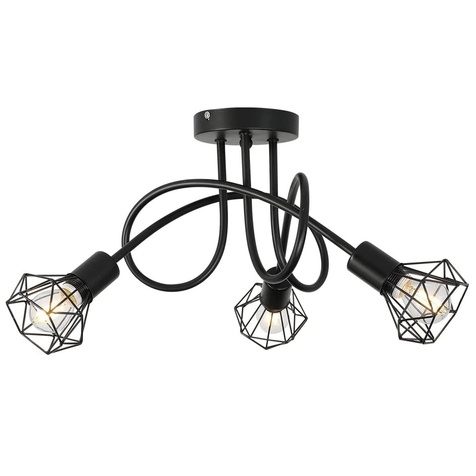 Moderne Led-pendelleuchte, 3-stufiger Kronleuchter, Flache Deckenleuchte, Moderne E14-fassung, Landhausstil, Küche, Esszimmer