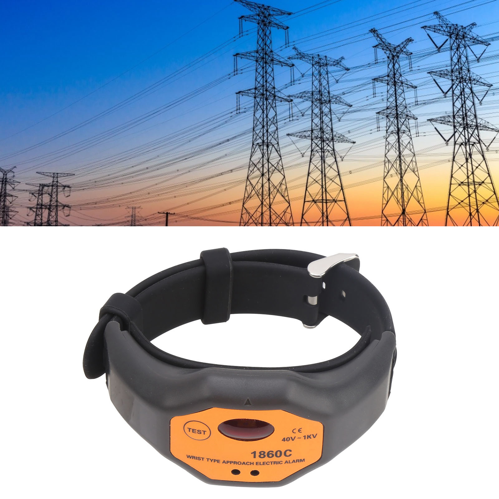 Etcr-1860c Handgelenk-hochspannungsalarm 40 V–1 Kv, Hochspannungsdetektor, Berührungsloser Präsenzalarm Für Die Sicherheit Bei Elektrischen Wartungsarbeiten