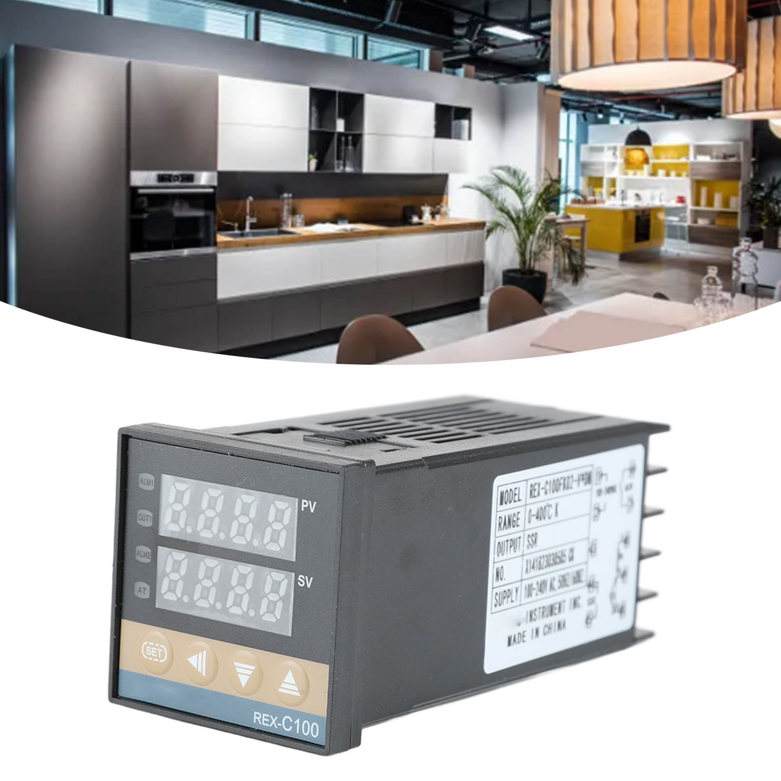 Belme Rex-c100 V Dn Intelligenter Temperaturregler, Halbleiterrelais (ssr), Einstellbarer Temperaturregler 100–240 V, Rex-c100fk02-vdn, Halbleiterrelais (ssr) Dk 100–240 V