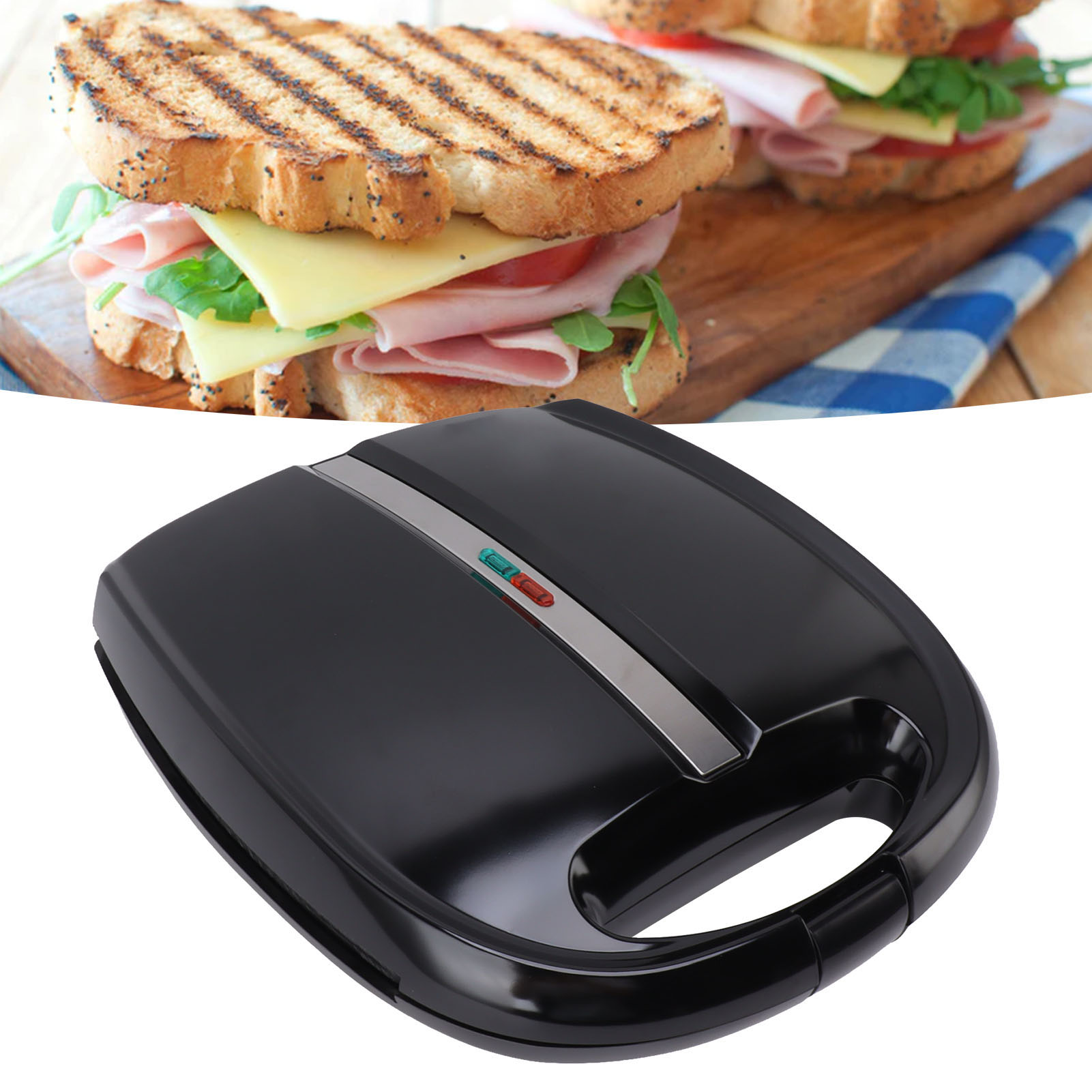 Mini-sandwichmaker, Panini-maker, Steakmaker, Bratpfanne, Frühstücksgerät, Doppelseitiger Multifunktions-brotbackautomat Und Elektrischer Indoor-grill Mit Antihaftbeschichtung Und Einfacher Reinigung,