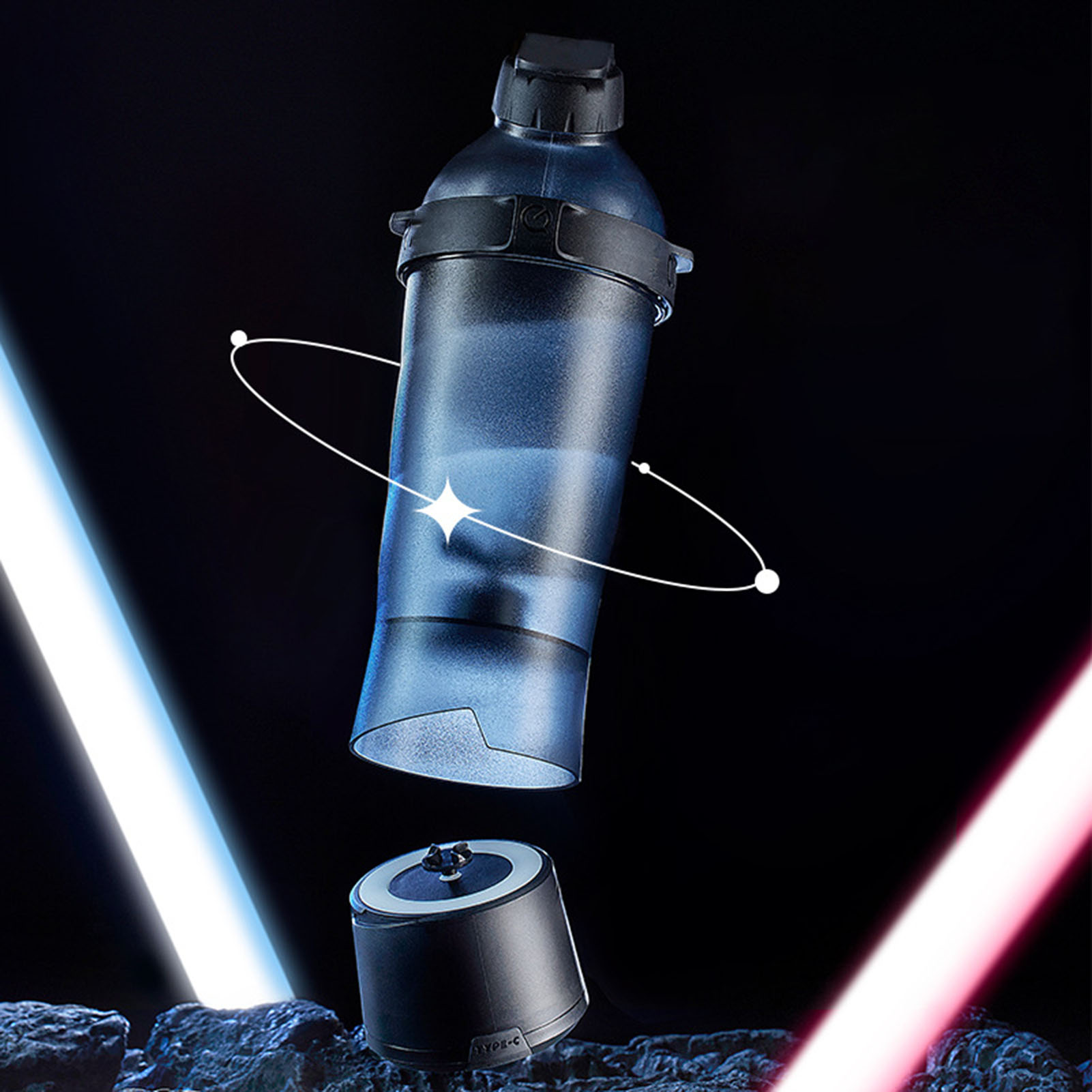 Elektrischer 550-ml-shaker Für Milchshakes Und Proteinpulvermischung, Ideal Für Den Einsatz Im Freien.
