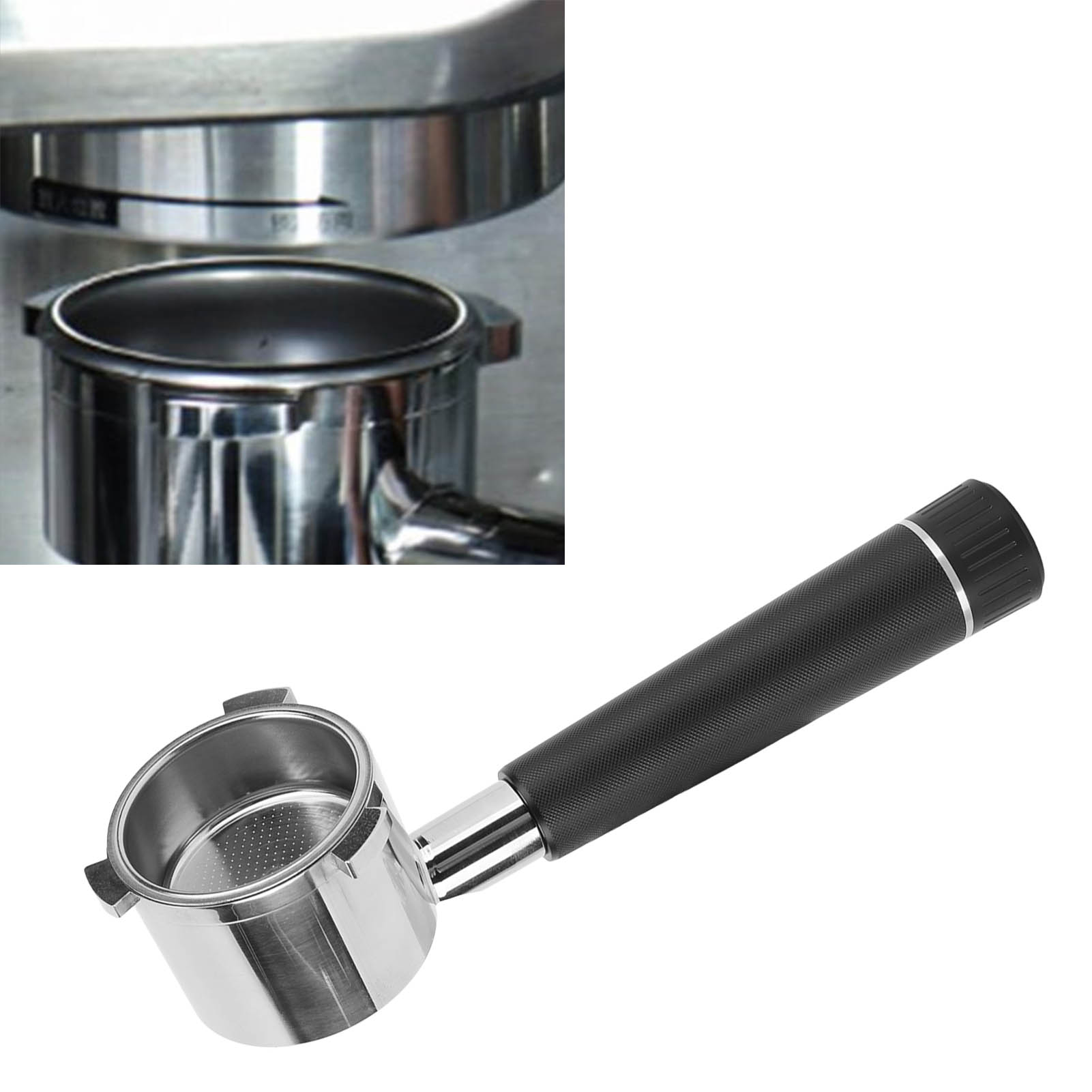 Passend Für Delonghi Serie 9 9335/9155/9355/9665, Spezieller Kaffeepulvergriff, Kaffeefiltergriff Aus Edelstahl, Schwarz.