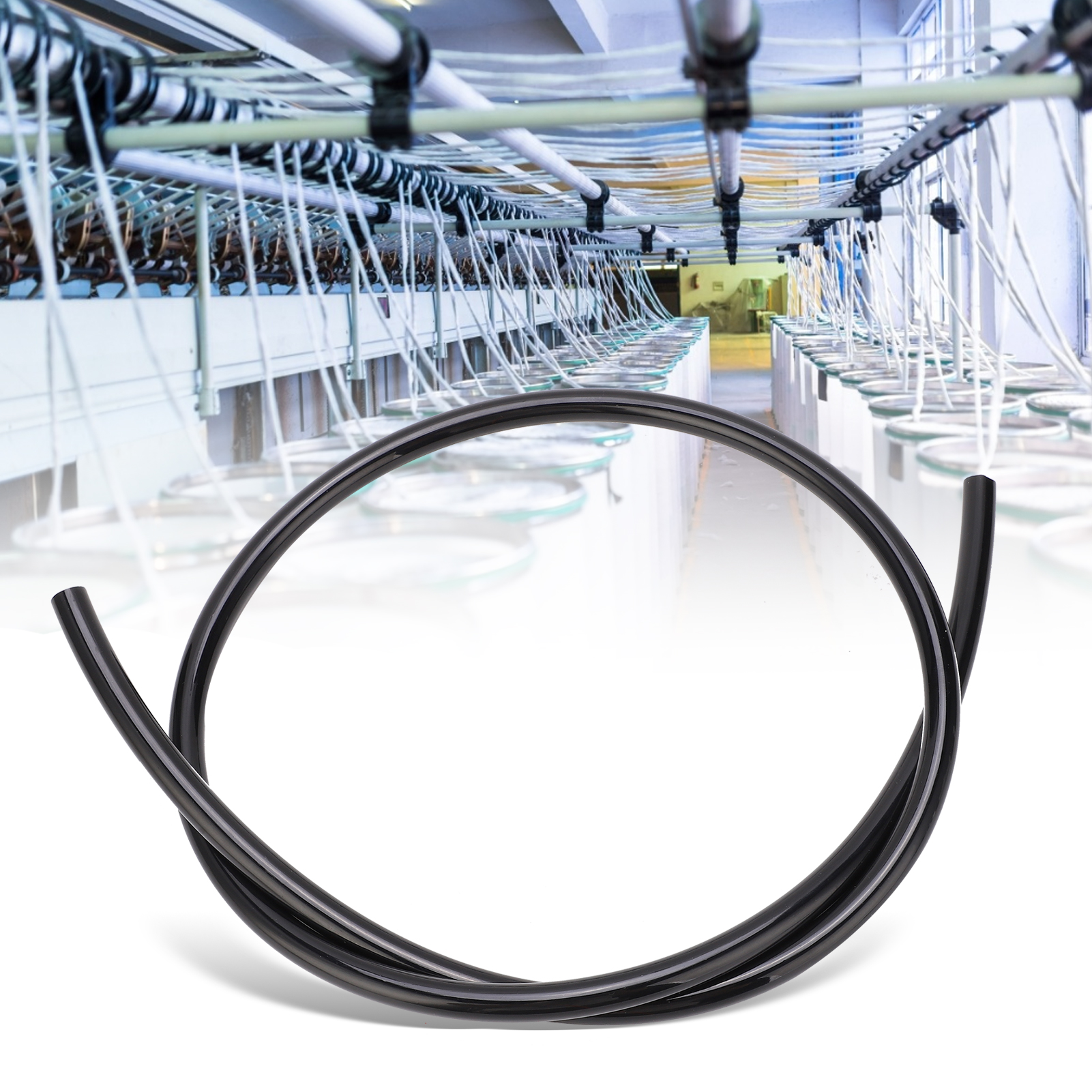 Tpu-luftschlauch Für Kompressoren, Pumpen Und Druckluftquellen. Tpu-schlauch, Tpu1612 Od16id12, Schwarz, 5 M.