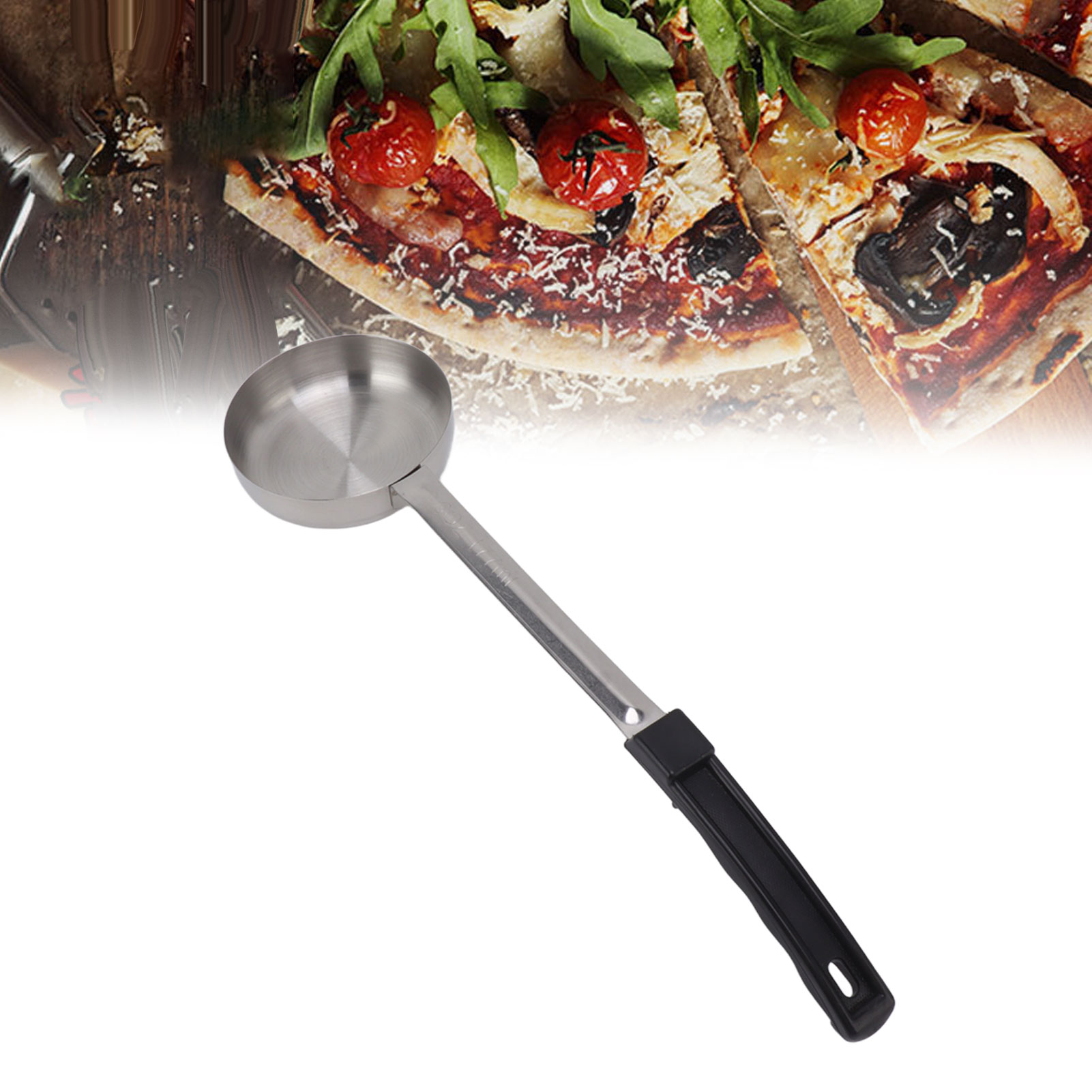 Saucenlöffel, Streichlöffel, Tomatensoßenlöffel Für Pizza, Messlöffel, Schwarz, 170 G