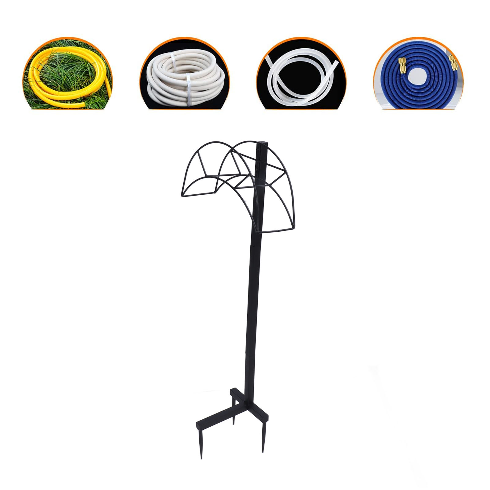 Gartenschlauchhalter, Abnehmbarer Gartenschlauchhalter Aus Metall, Vertikaler Gartenschlauchaufbewahrungshaken A