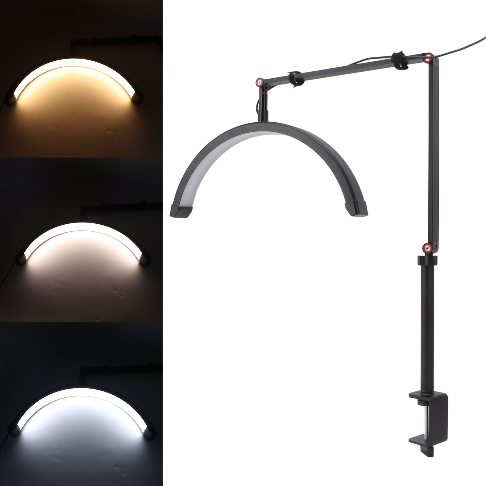 20w Led-zusatzlampe, Halbmondlampe, Wimpernverdichtungslampe, 3-stufig Dimmbare Led-mondlichtbeleuchtung Für Schönheit Und Hautpflege, Wimpern, Augenbrauen Und Fotografie.