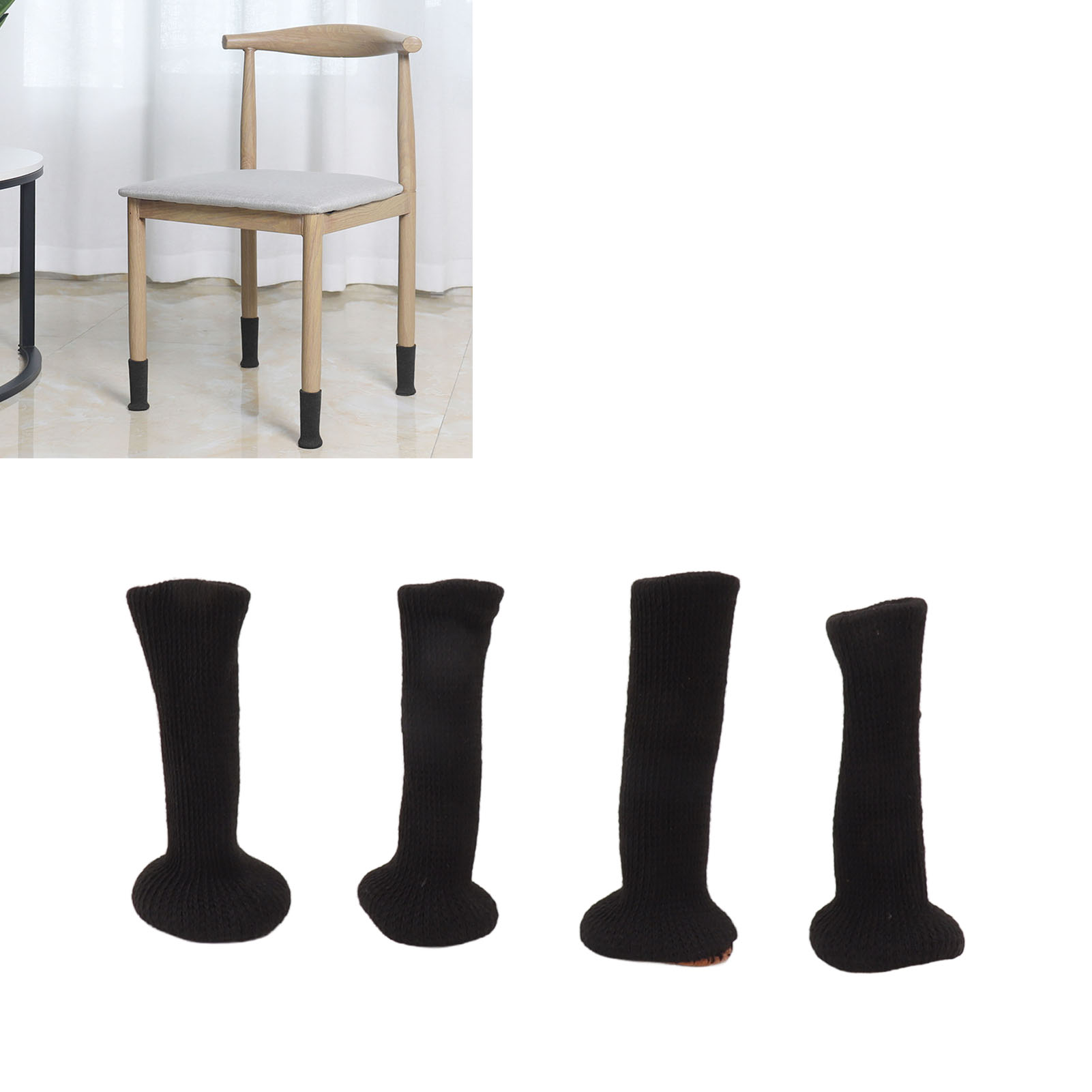 20 Stück/verkauf Von Schonern Für Hocker-, Tisch- Und Stuhlbeine, Dicke Schoner Für Stuhlbeine, Verschleißfeste Und Geräuscharme Tischbeine, Dicke Filzgleiter, Ausführung Aus Reinem Schwarzem Silikon.