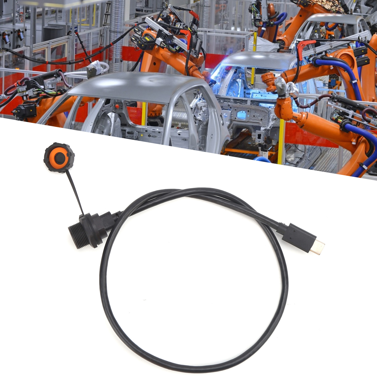 Wasserdichter E10tpc-tf-f/tpc-am Usb-typ-c-anschluss (weiblich/männlich) Mit Rückseitigem Stecker Für 0,5 M Kabel