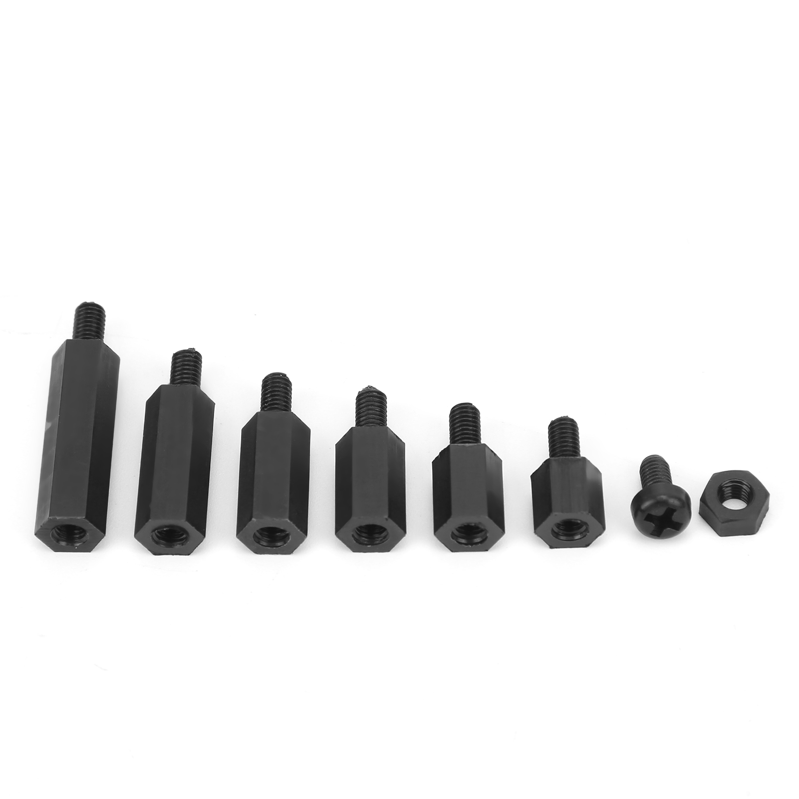Satz Mit 180 M3 Schwarzen Nylon-einwegschrauben Inklusive Zubehör (schrauben Und Muttern).