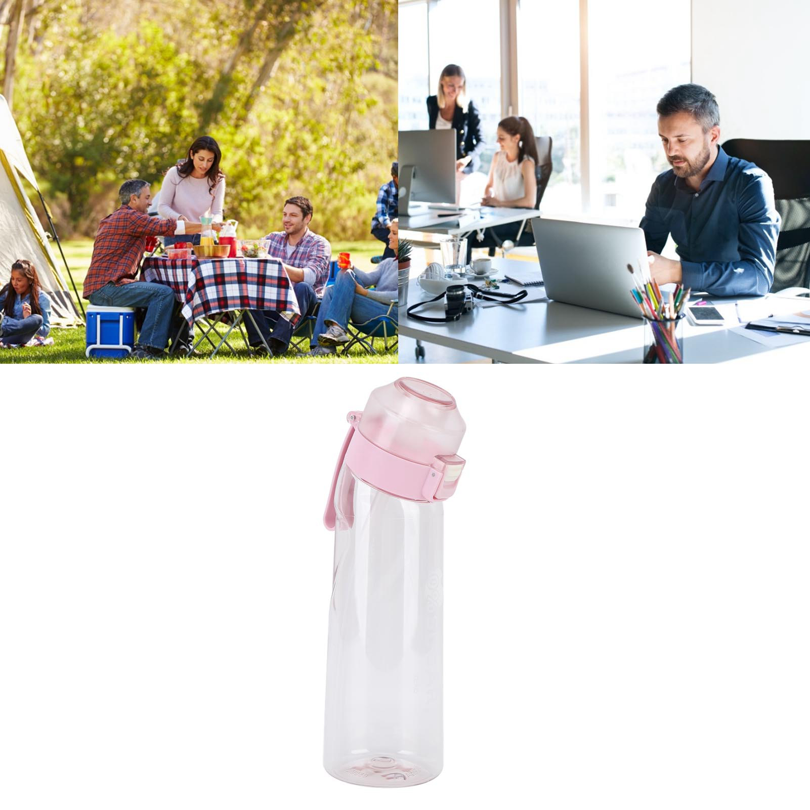 Lustiger 650-ml-becher, Farbenfroher Becher, Tragbarer Becher, Einfarbig, Personalisierter Strohhalm, Faltbarer Becher, Transparent Rosa