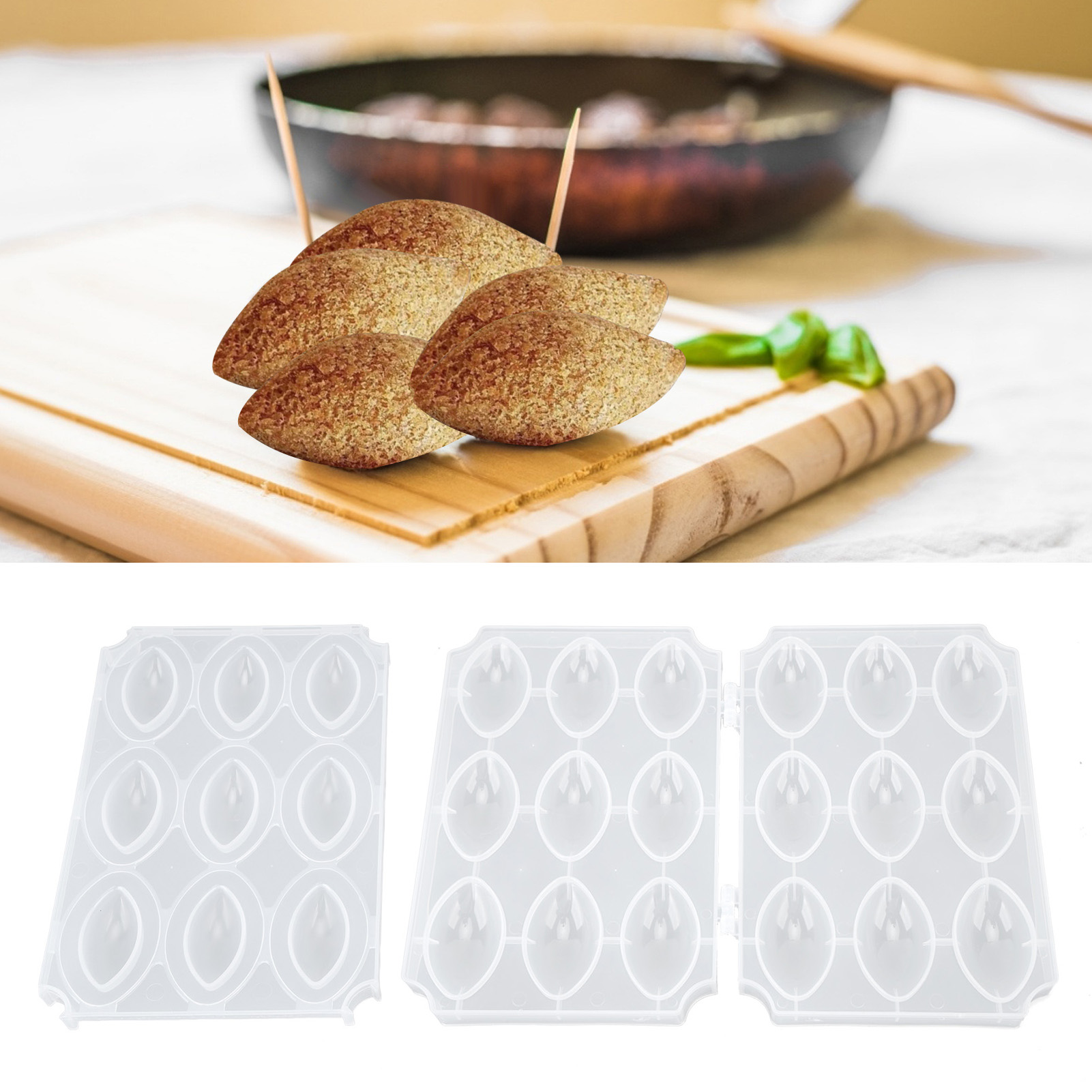 9-teilige Kibbeh-form, Backblech Für Fleisch, Zur Zubereitung Von Fleischbällchen, Frikadellen Und Desserts, Transparent