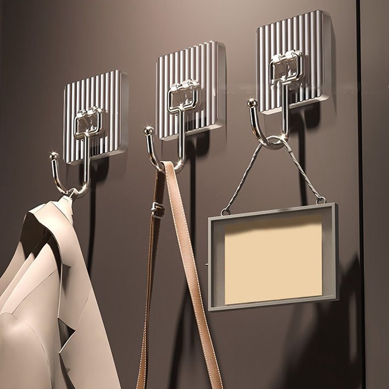 Bohrfreie Haken, Extrem Starke Wandkleber, Keine Spuren, Universell Einsetzbar Für Küchen, Badezimmer Und Toiletten, Transparent, Kristallklare Farbe.
