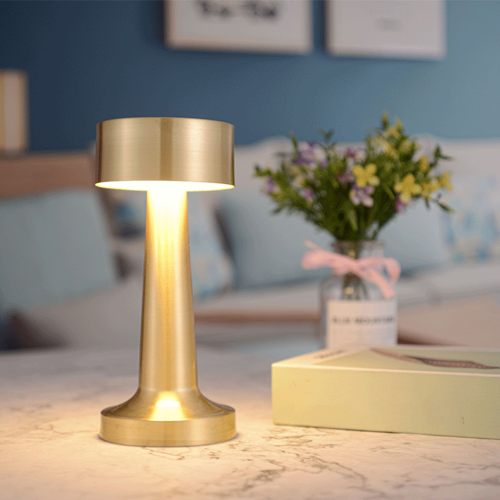 Tragbare Led-schreibtischlampe Mit Berührungssensor, 3 Farbtemperaturen, Wiederaufladbare Kabellose Schreibtischlampe, Nachtlicht Für Kinderzimmer Und Babyzimmer, Nachttischlampe