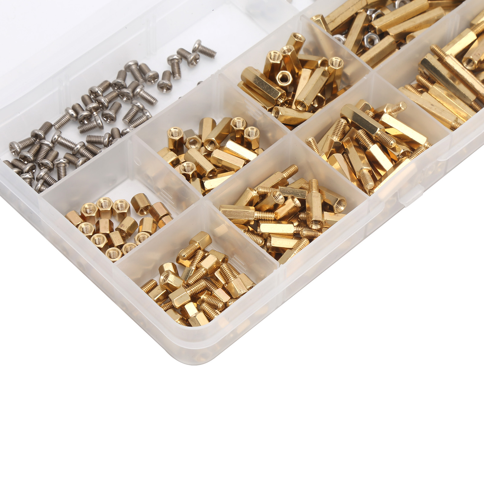 Set Mit 300 Messing-sechskantschrauben Für Motherboard-abstandshalter (box Enthalten).