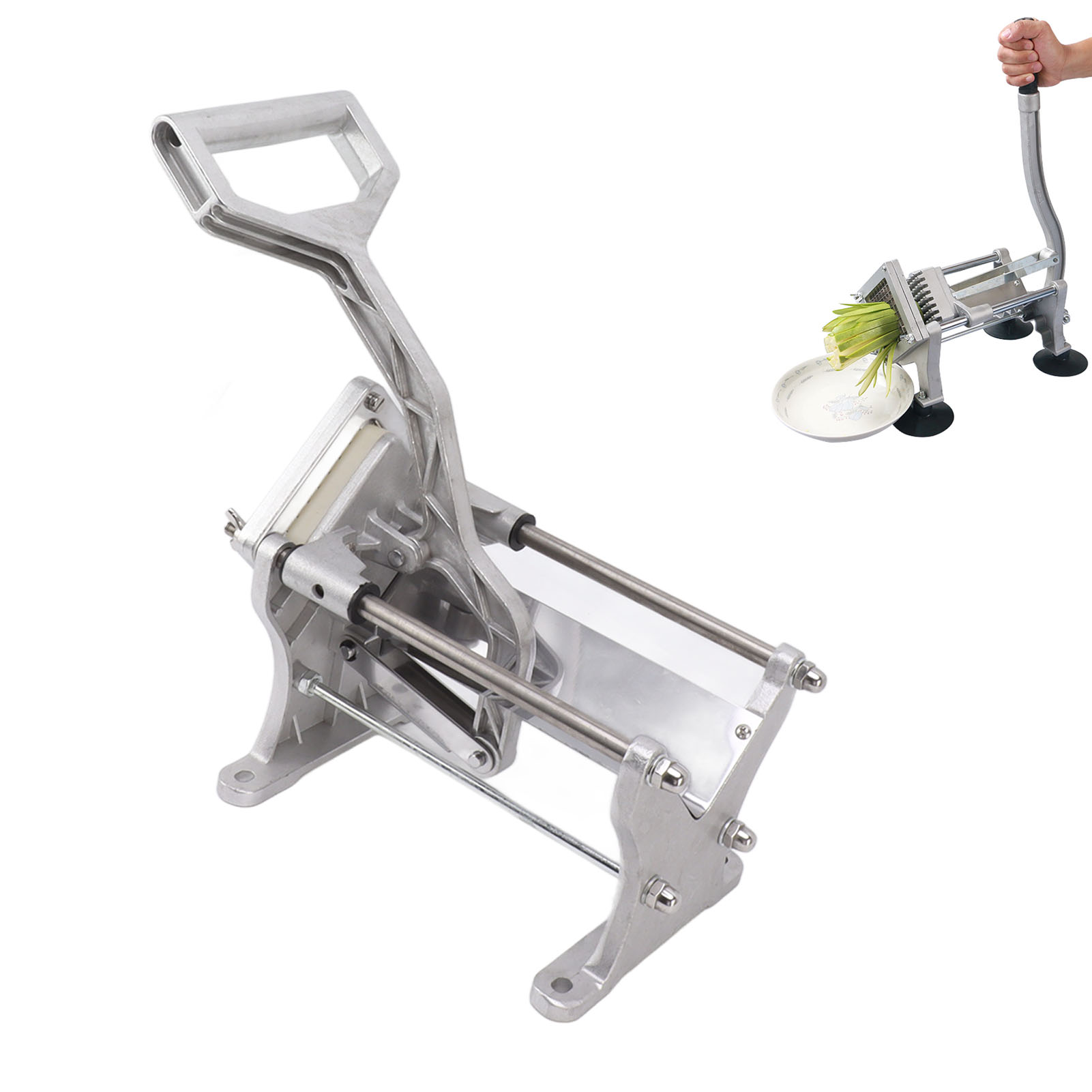 Extra Langer Pommes-frites-extruder, Manuelle Pommes-frites-maschine, Kartoffelschneider Aus Edelstahl Für Den Hausgebrauch, Besonders Robust