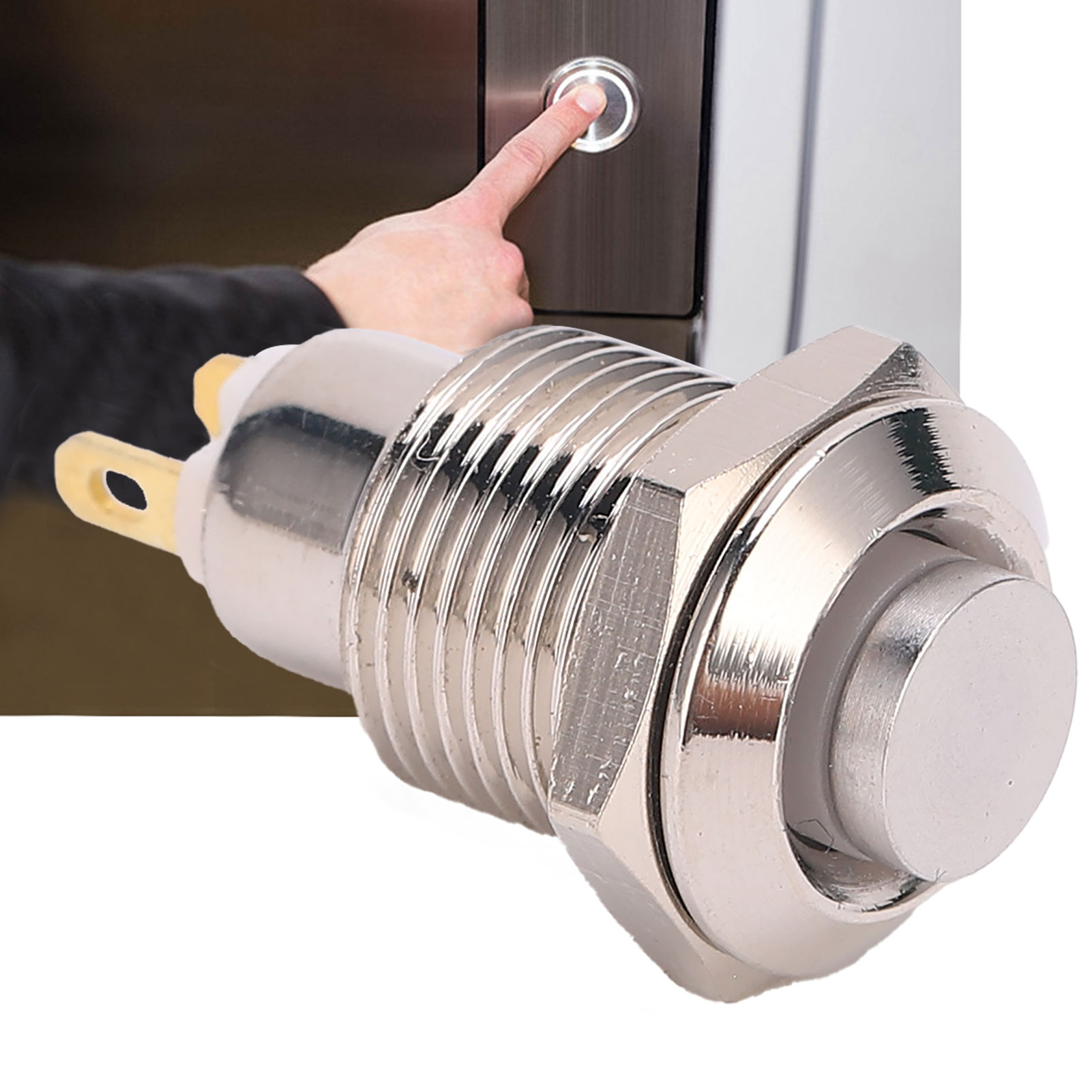 10-mm-metall-drucktaster Mit Selbstverriegelung, Miniatur-selbstverriegelungsschalter Mit Hohem Kopf, Wasserdichter Schalter, Startknopf, 3 V