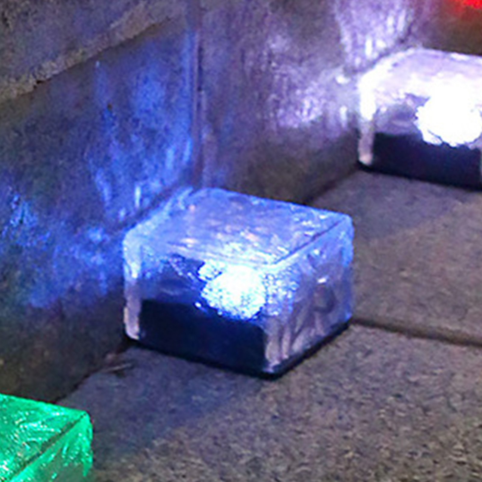 Einbau-led-solarleuchten Für Den Außenbereich, Rasenbeleuchtung, Gartenbeleuchtung, Kunststoff-einbauleuchten, Hofbeleuchtung, Wasserdichtes Blaues Licht.
