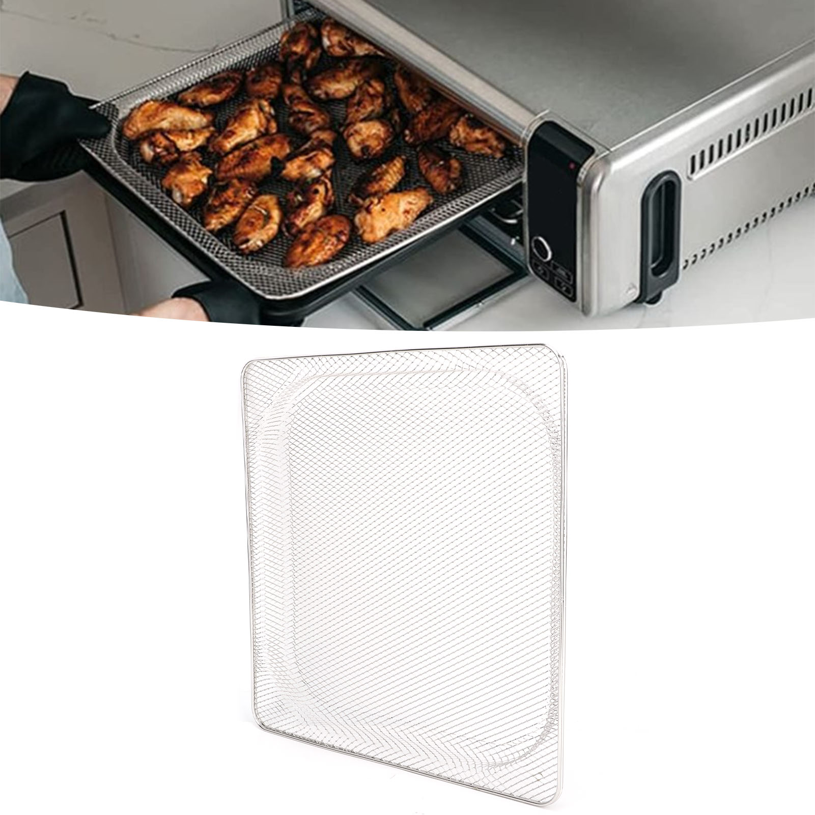 Kompatibel Mit Ninja Sp101/sp100/sp101b1/sp101c Öfen, Grillrosten Und Heißluftfritteusen Aus Edelstahl 304. Enthält Einen Rautenförmigen Grillrost Zum Heißluftfrittieren Und Dörren.