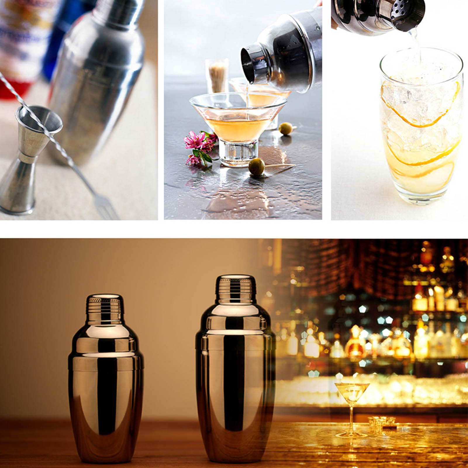 Englischer Cocktailshaker Aus Edelstahl, 550 Ml