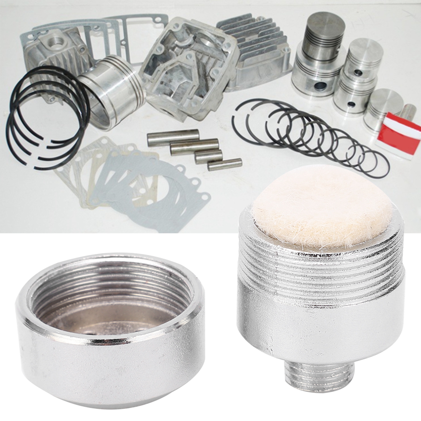 1/4" Silberner Vakuumpumpenschalldämpfer, Auspuffschalldämpfer, Geräuschloser Sauerstoffgenerator, Flickgerät, Kosmetikinstrument, Perlenmaschine, Luftpumpenzubehör