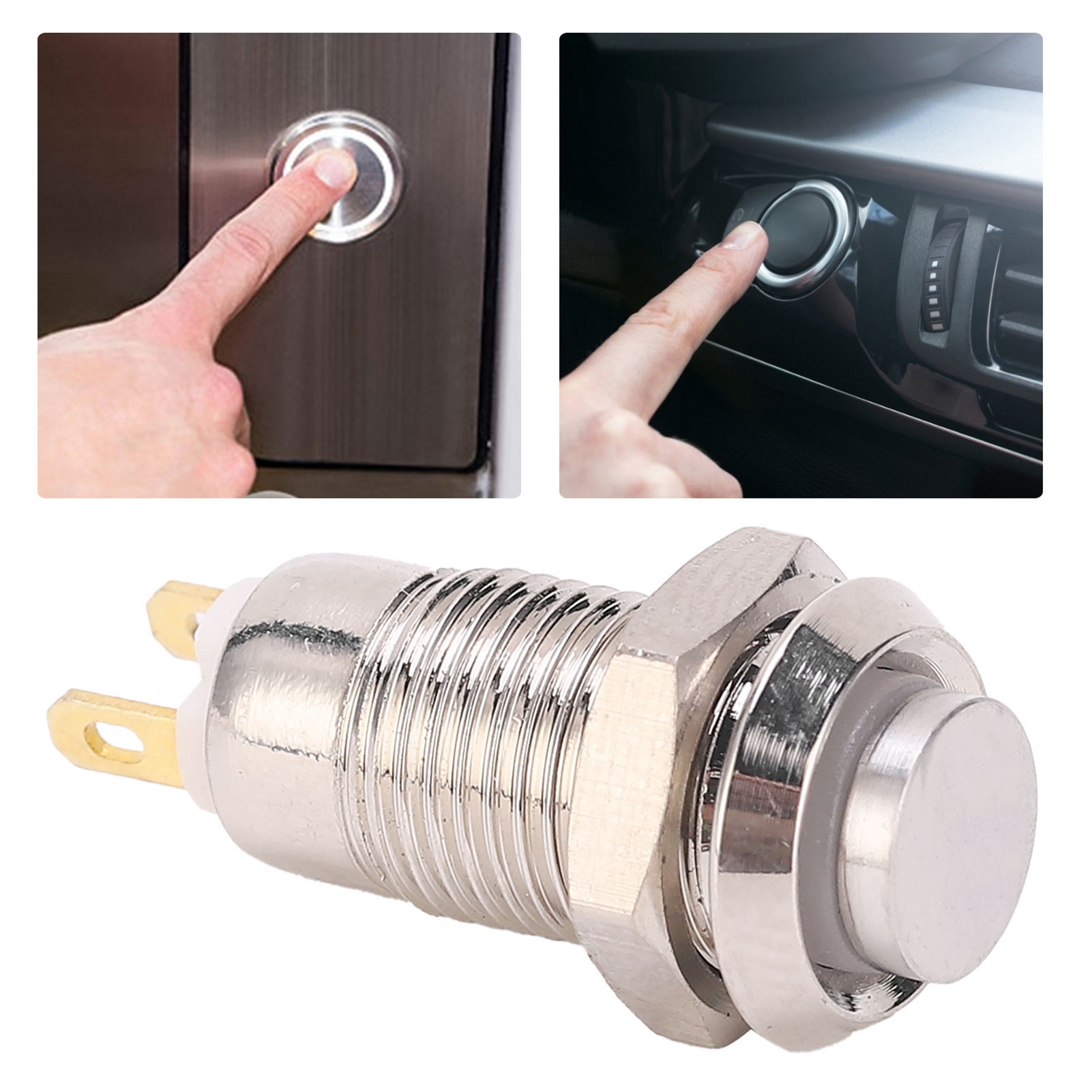 8-mm-metall-drucktaster Mit Selbstverriegelung, Miniatur-selbstverriegelungsschalter Mit Hohem Kopf, Wasserdichter Schalter, Startknopf, 3 V