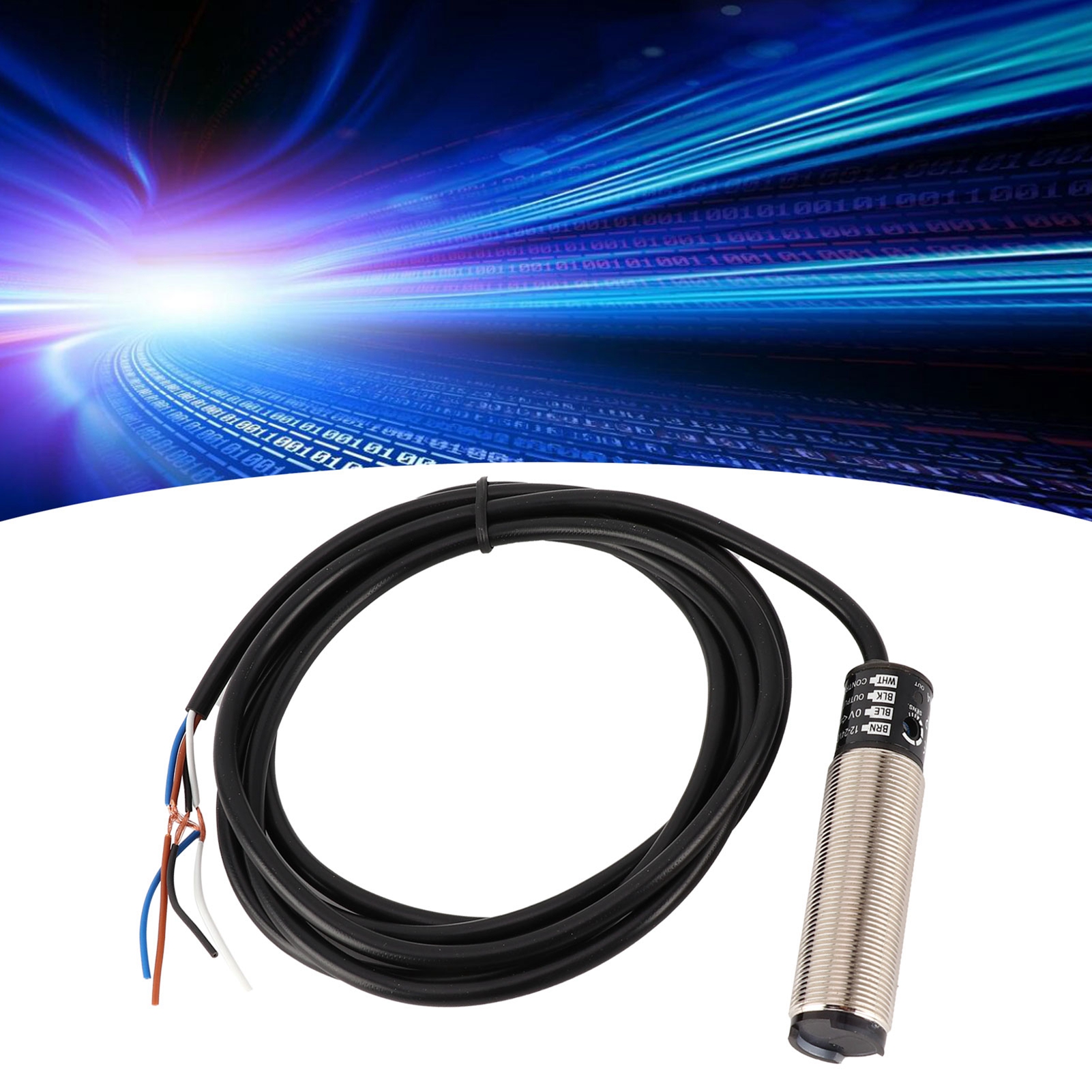 Berm® Br400-ddt 12–24 V Dc 4-draht Zylindrischer Diffuser Reflexions-lichtschrankensensor Br400-ddt-p
